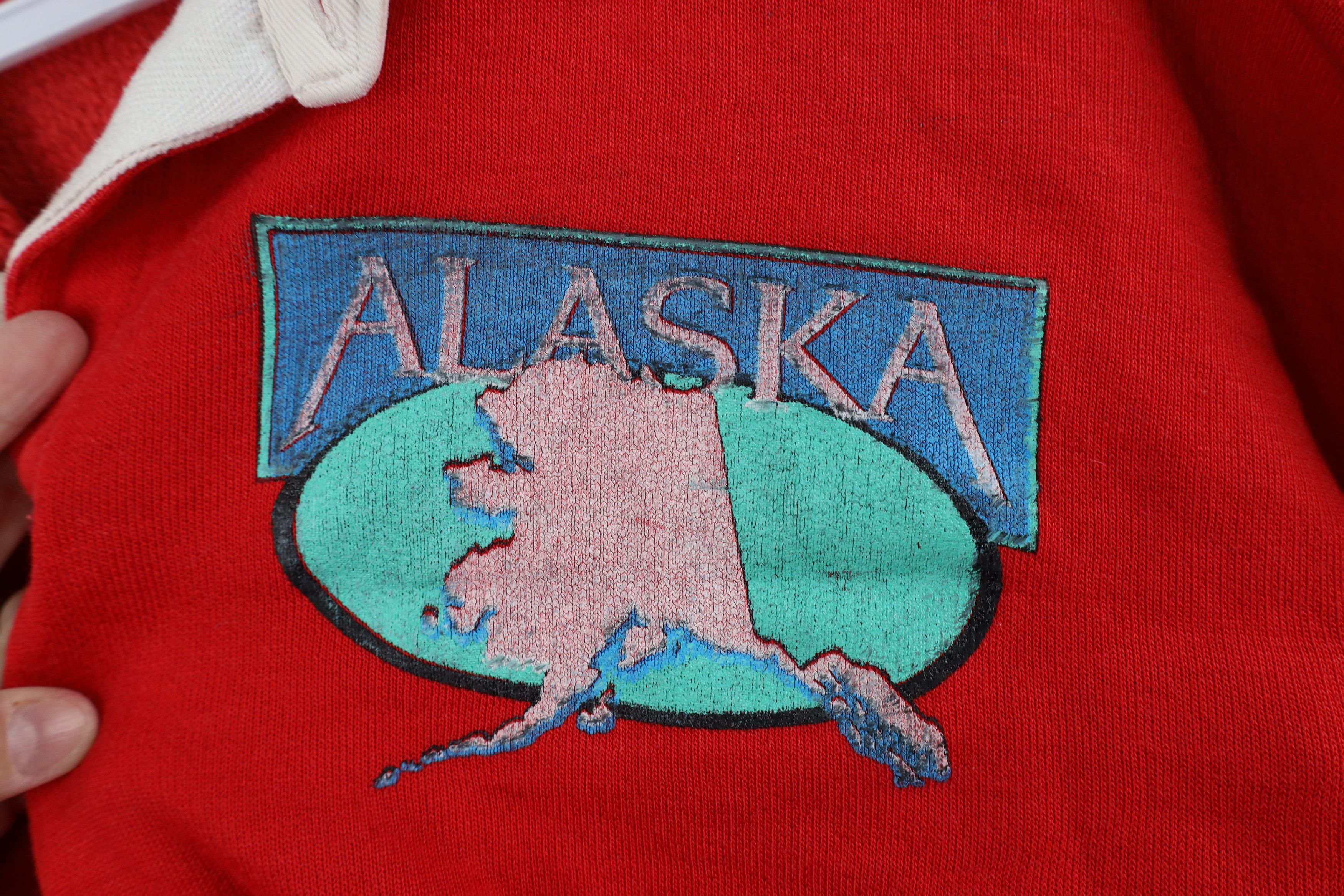 Vintage Vintage 90s Streetwear Alaska Collared Sweatshirt USA Size US M / EU 48-50 / 2 - 4 Thumbnail