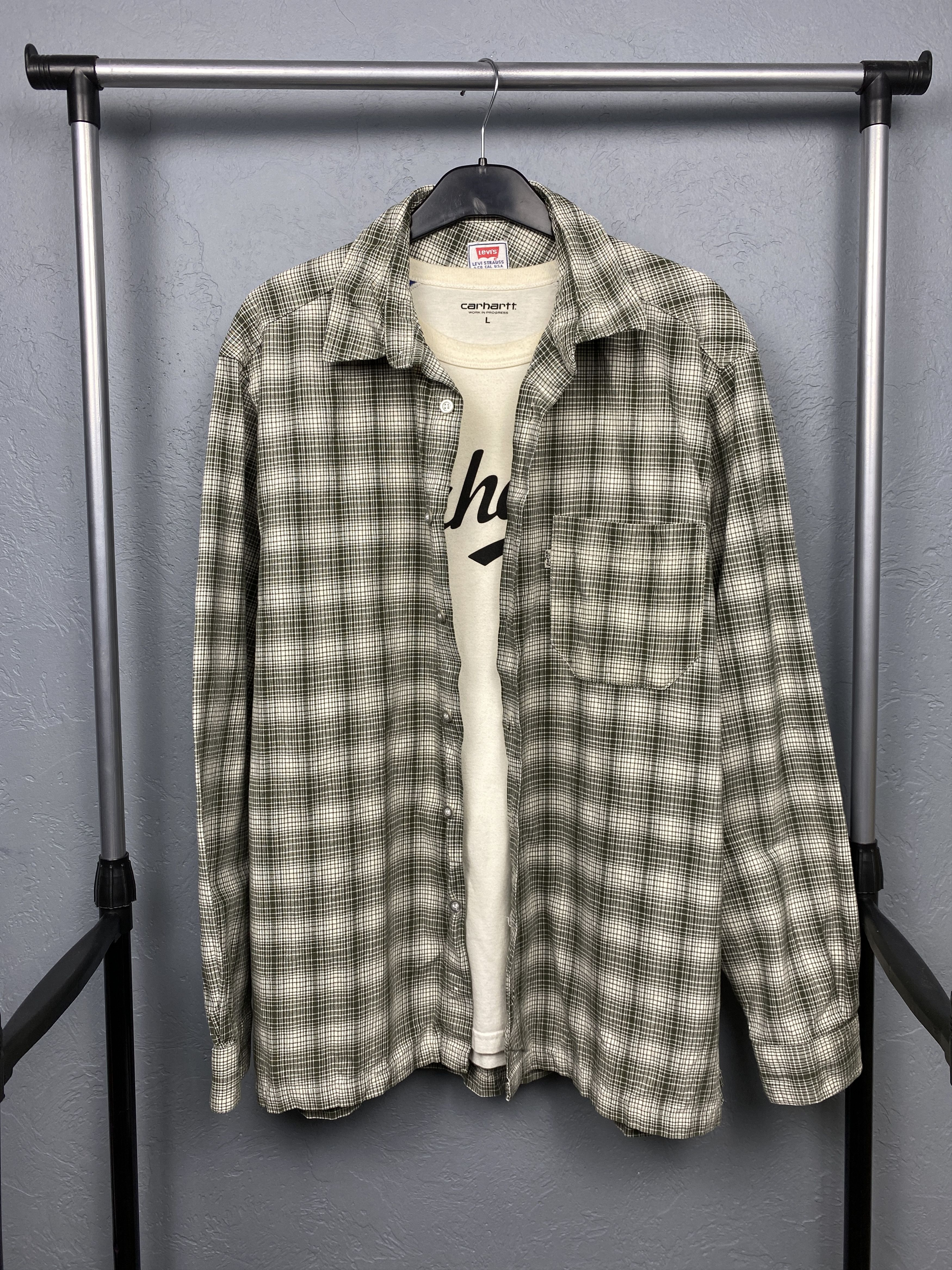 Flannel Levi's 90s Vintage Mens Flannel Plaid Shirt Size US XL / EU 56 / 4 - 1 Thumbnail