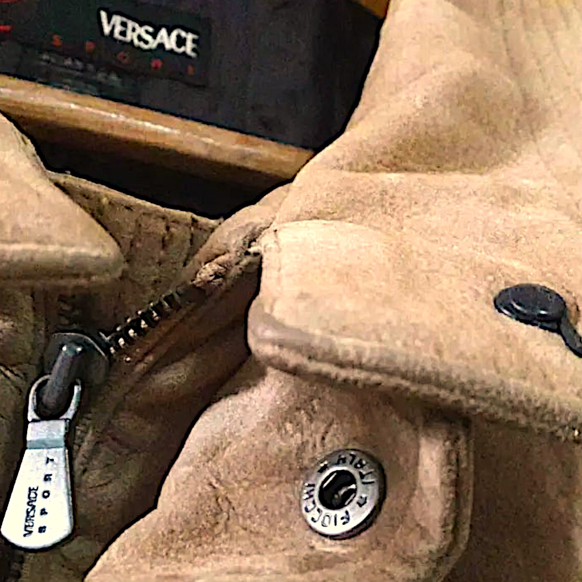Versace Vintage Versace Trench Coat Suede Leather Sportswear Italy Size US M / EU 48-50 / 2 - 5 Thumbnail