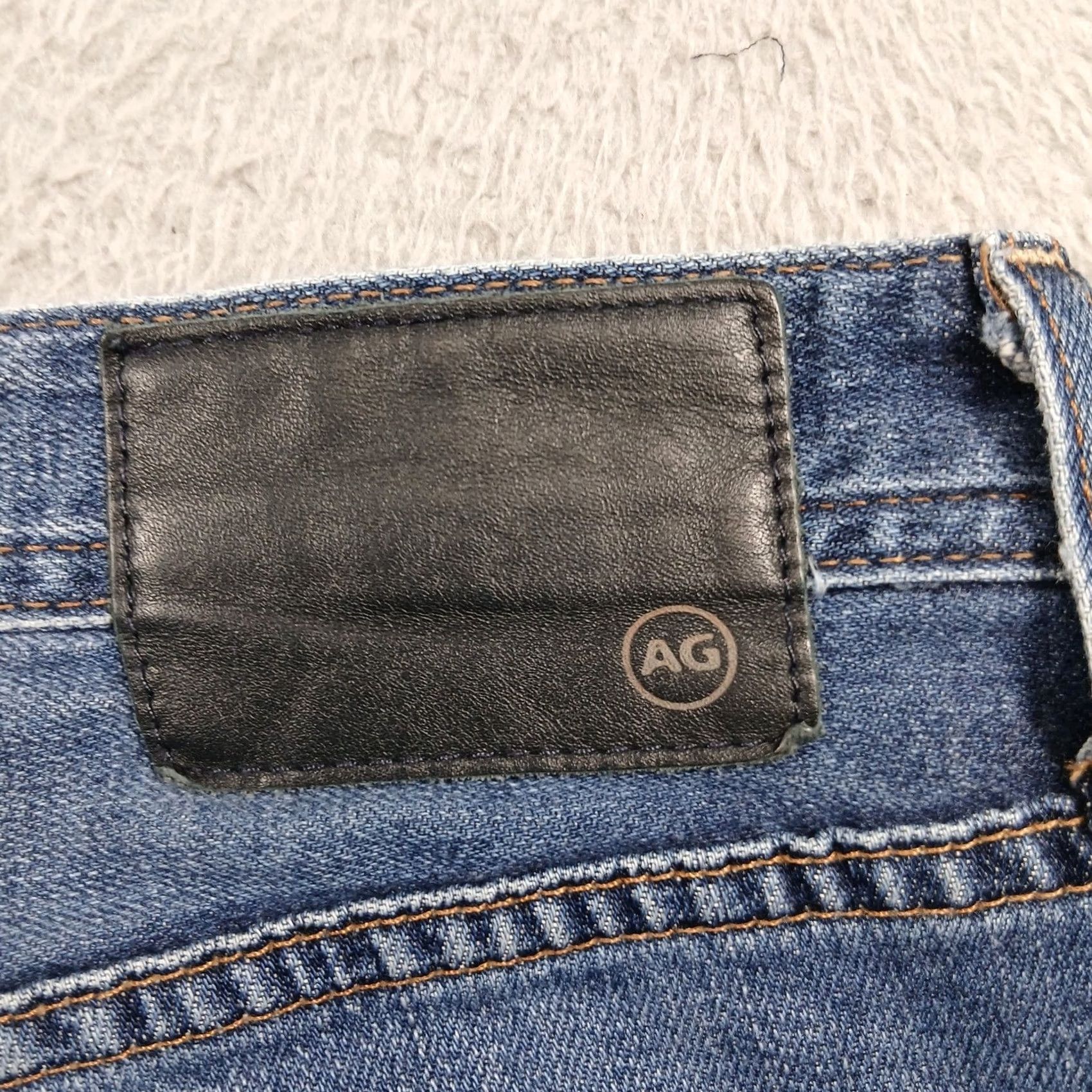 Denime AG Adriano Goldschmied The Graduate Tailored Leg Jeans Men's Blue Denim EUC Size US 34 / EU 50 - 3 Thumbnail