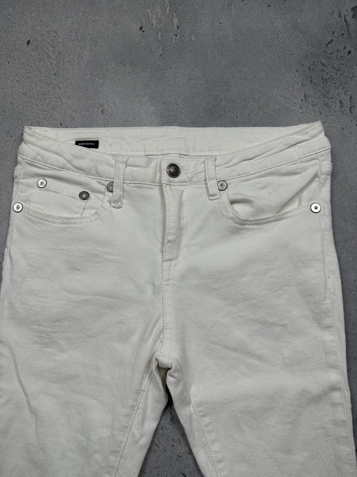 R13 R13 Alison Crop Jeans White Riot Size 28 Made in Italy Lux Size 28" / US 6 / IT 42 - 3 Thumbnail