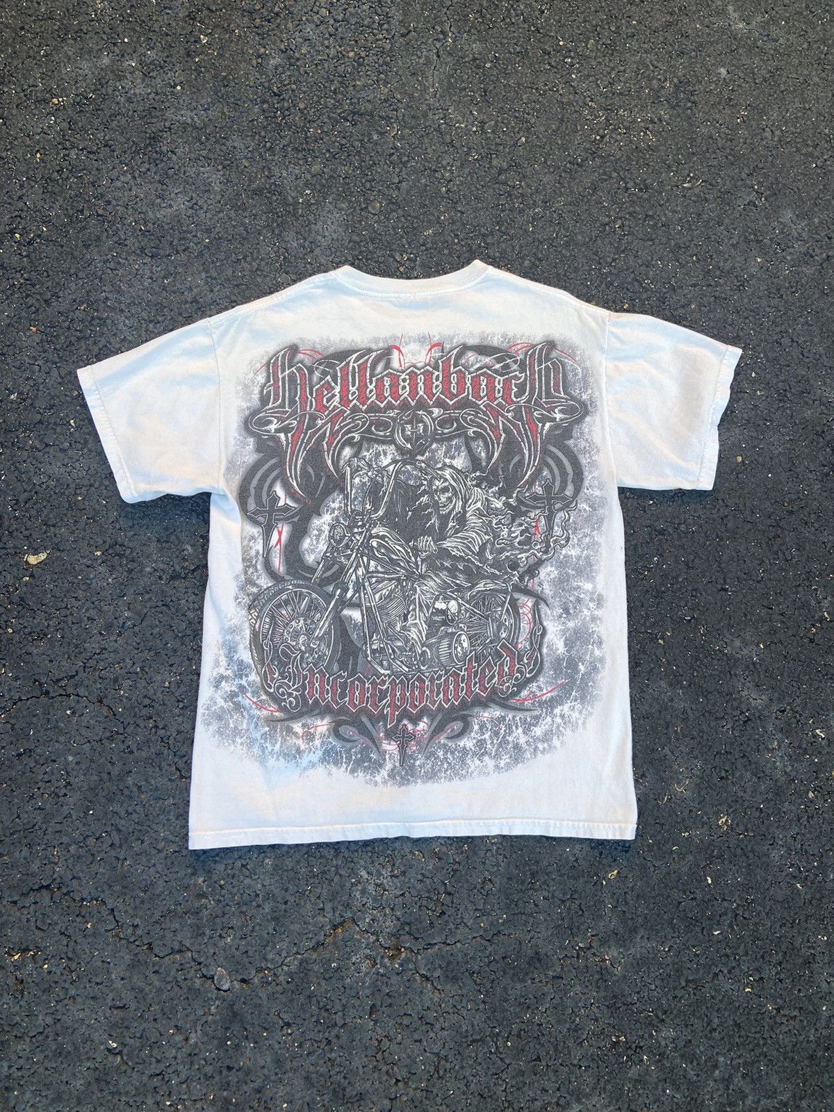 Affliction × Tapout Crazy Vintage Y2K Rare Affliction Grail Skull Style MMA Tee Size US M / EU 48-50 / 2 - 1 Thumbnail