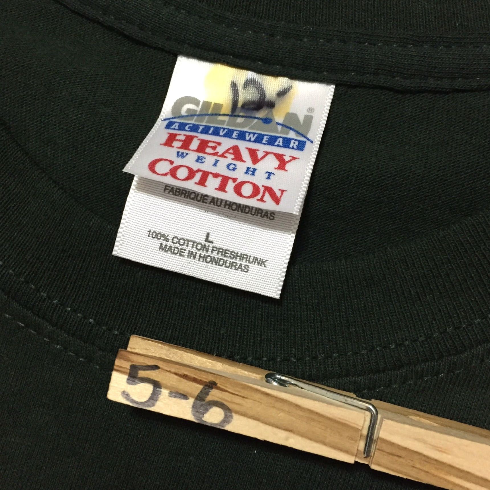 Gildan Gildan Shirt Men's Large Green Heavyweight Cotton Short Sleeve Crew Neck Size US L / EU 52-54 / 3 - 7 Thumbnail