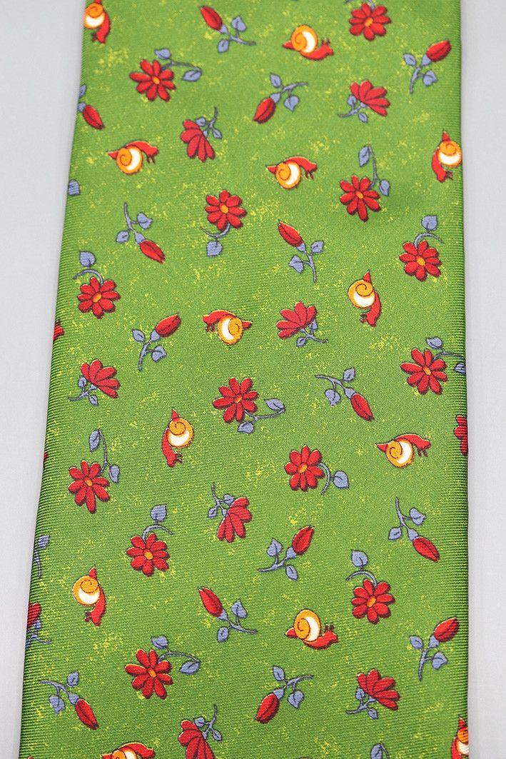 Other Vintage St. George Milano Green Silk Tie Size ONE SIZE - 5 Thumbnail