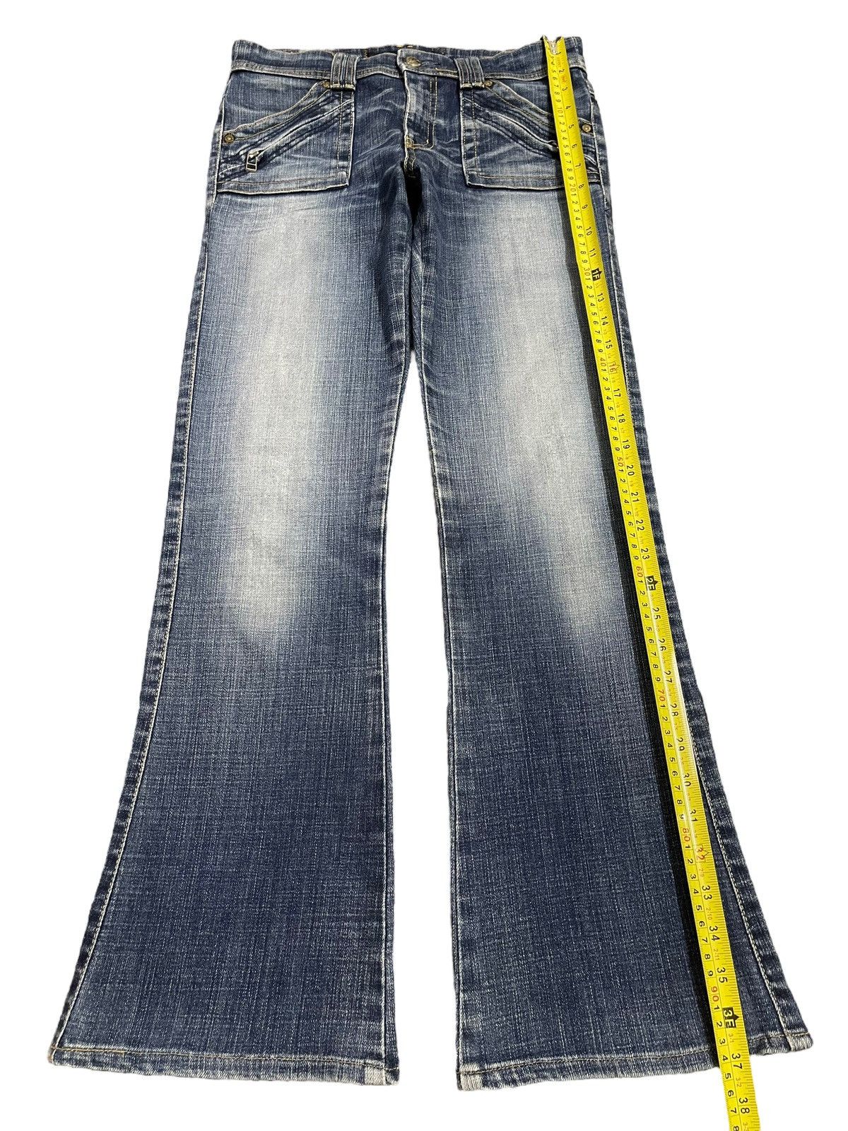 Hysteric Glamour Vintage Japanese Brand Blue Faded Wash Style Bootcut Jeans Size 28" / US 6 / IT 42 - 13 Thumbnail