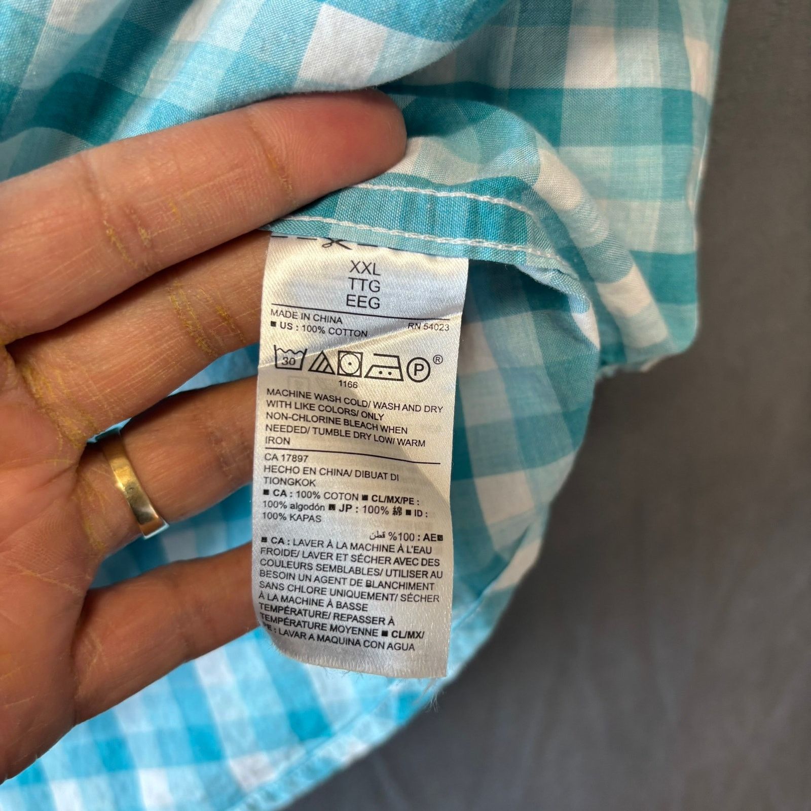 Old Navy Old Navy Gingham Plaid Shirt Button Down XXL Slim Fit Size US XXL / EU 58 / 5 - 7 Thumbnail