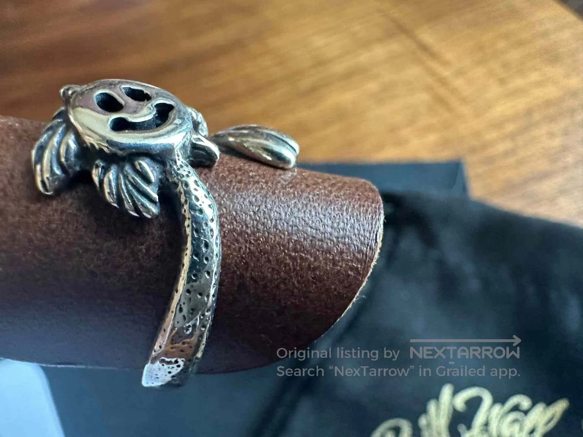 Bill Wall Leather BWL Smiley Silver Ring. Size ONE SIZE - 8 Thumbnail