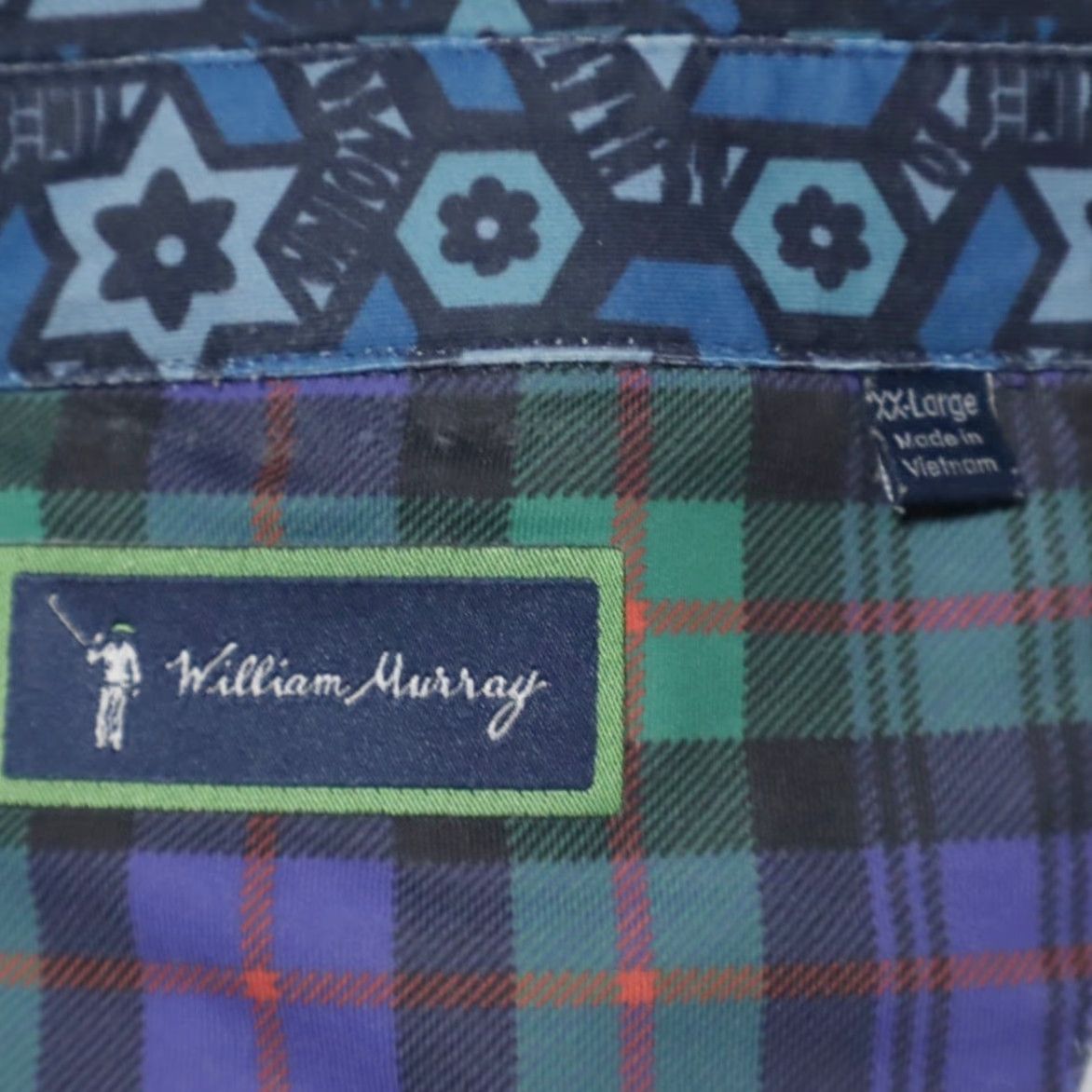 NEXT William Murray Next Stop Stretch Geometric Polo Shirt Navy Men's 2XL Size US XXL / EU 58 / 5 - 5 Thumbnail