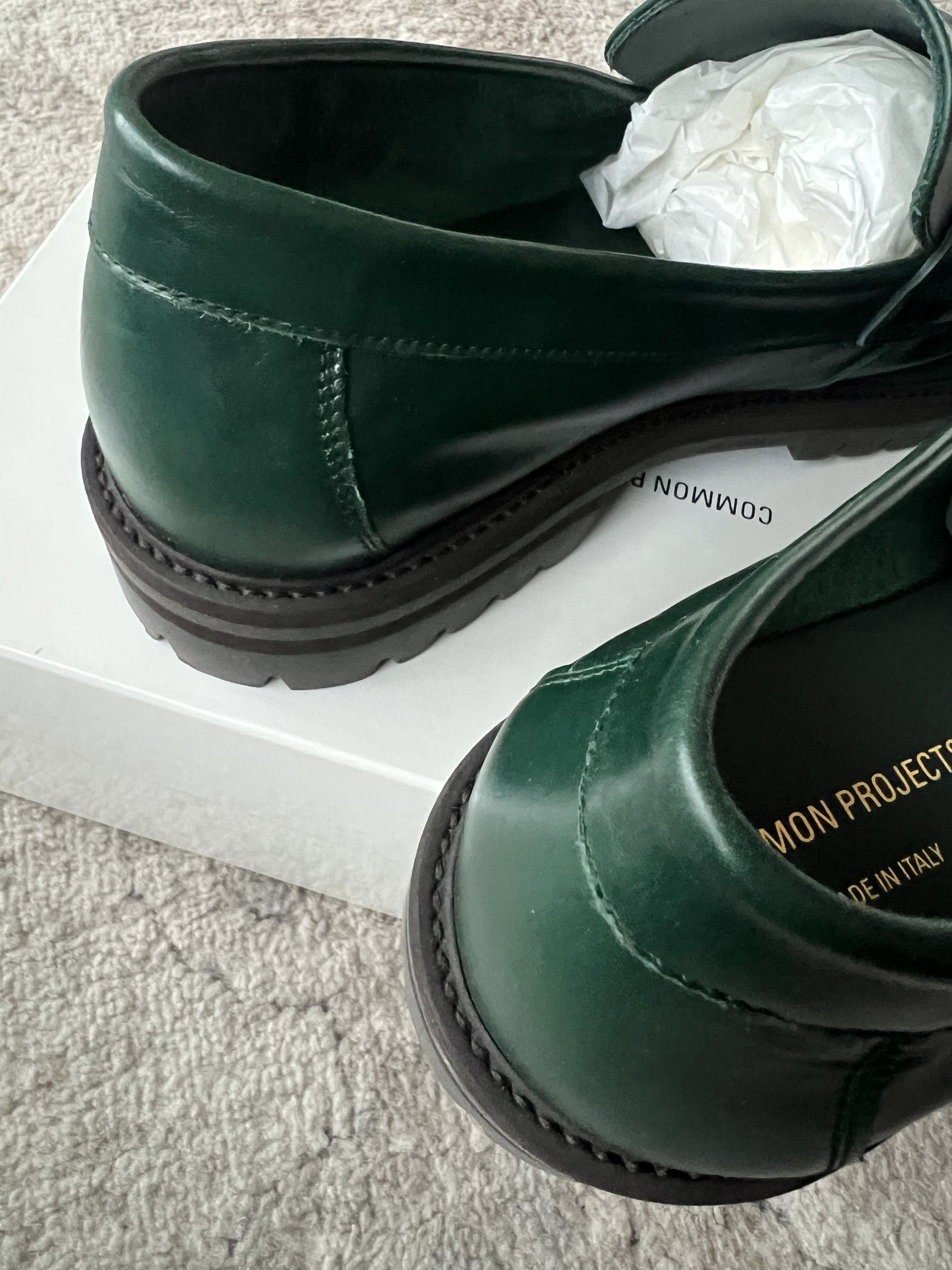 Common Projects Common Projects Green Leather Loafer - Size 45 Size US 12 / EU 45 - 6 Thumbnail