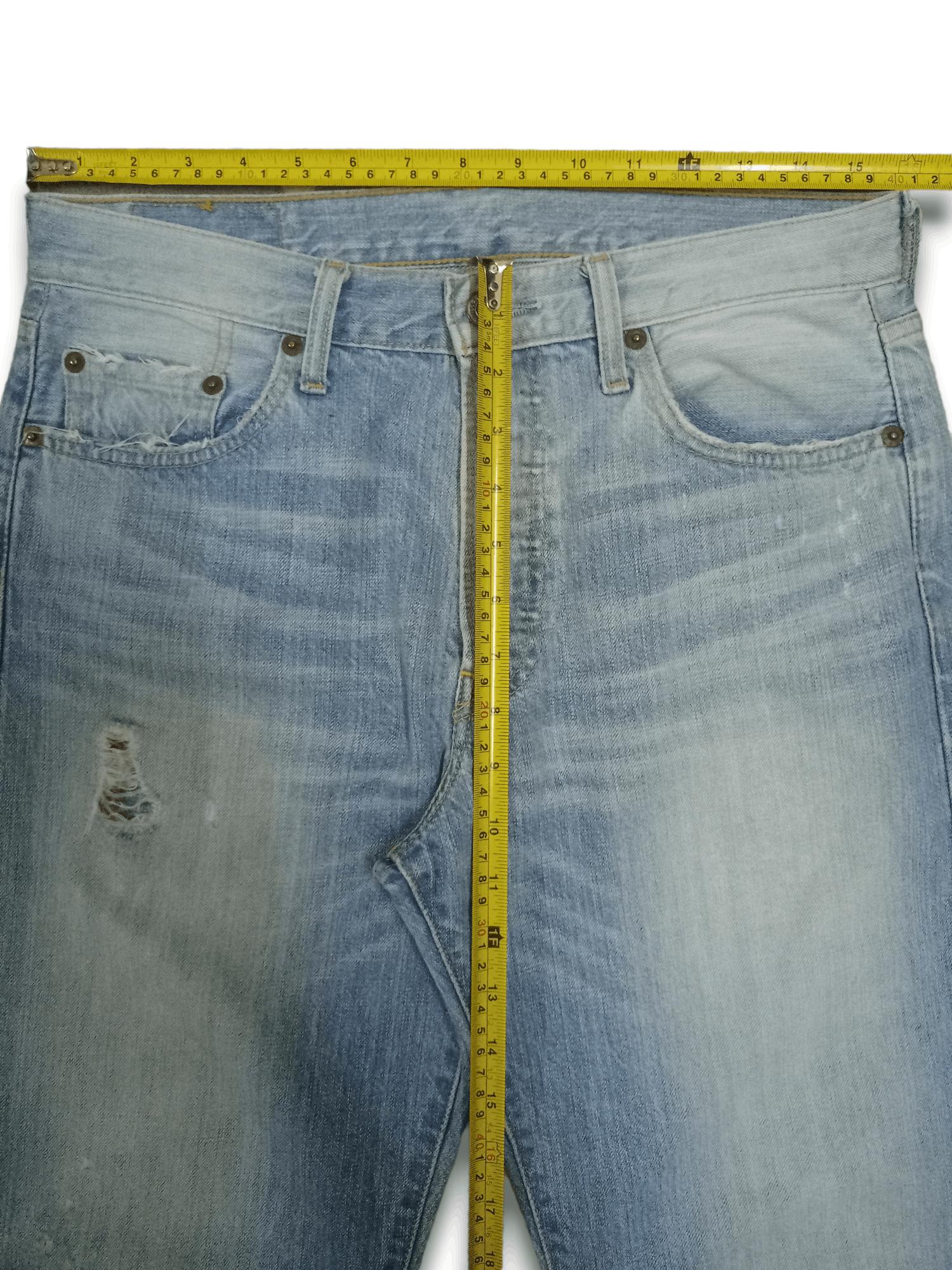Levi's × Levi's Vintage Clothing Vintage 90s Levis 501 Blue Wash Baggy Style Distressed Jeans Size US 32 / EU 48 - 10 Thumbnail