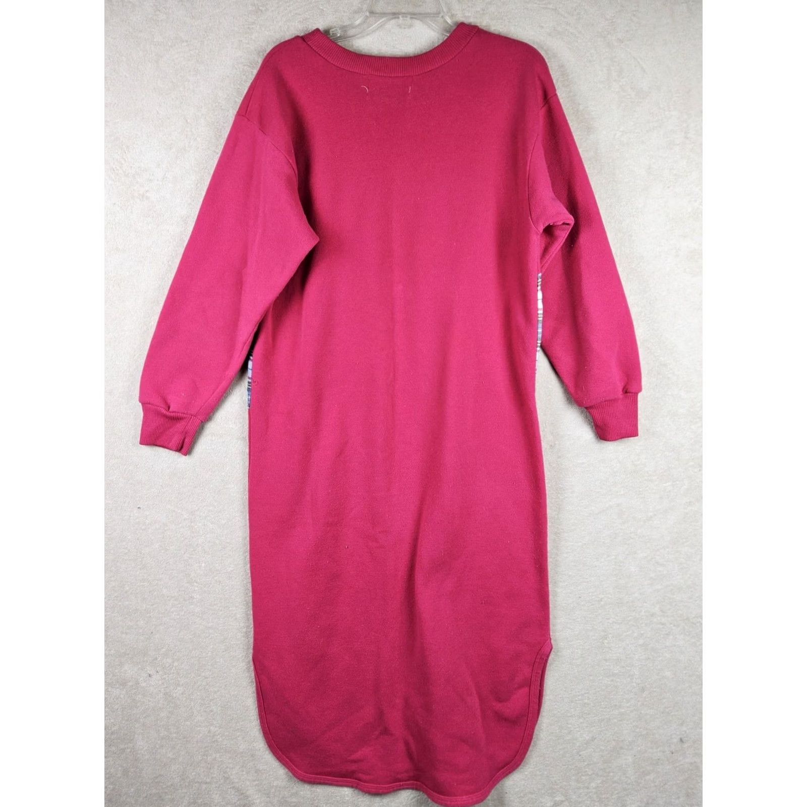 Vintage VINTAGE Night Gear Fleece Nightgown Pink Plaid L Womens Size ONE SIZE - 5 Thumbnail