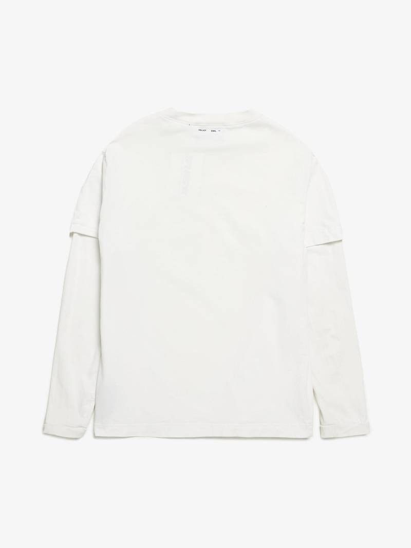 Heliot Emil o1mle0125 Two Layer Long Sleeve T-Shirt in White Size US XS / EU 42 / 0 - 2 Thumbnail