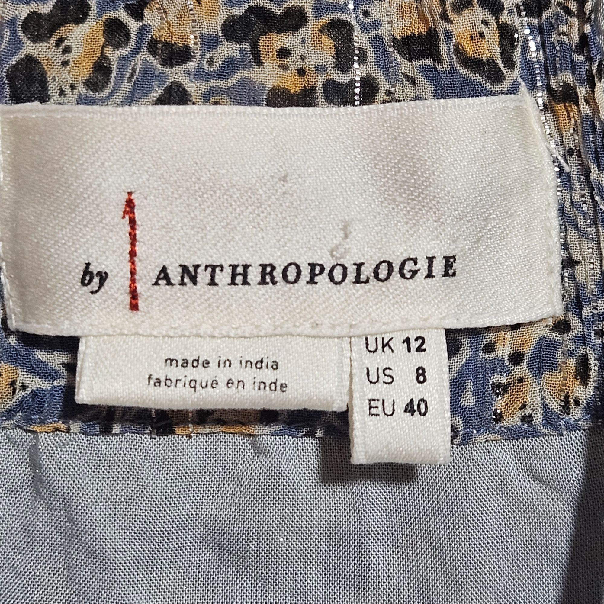 Anthropologie Anthropologie Women's Kira Off-Shoulder Blue Dress Cottage c Size M / US 6-8 / IT 42-44 - 6 Thumbnail