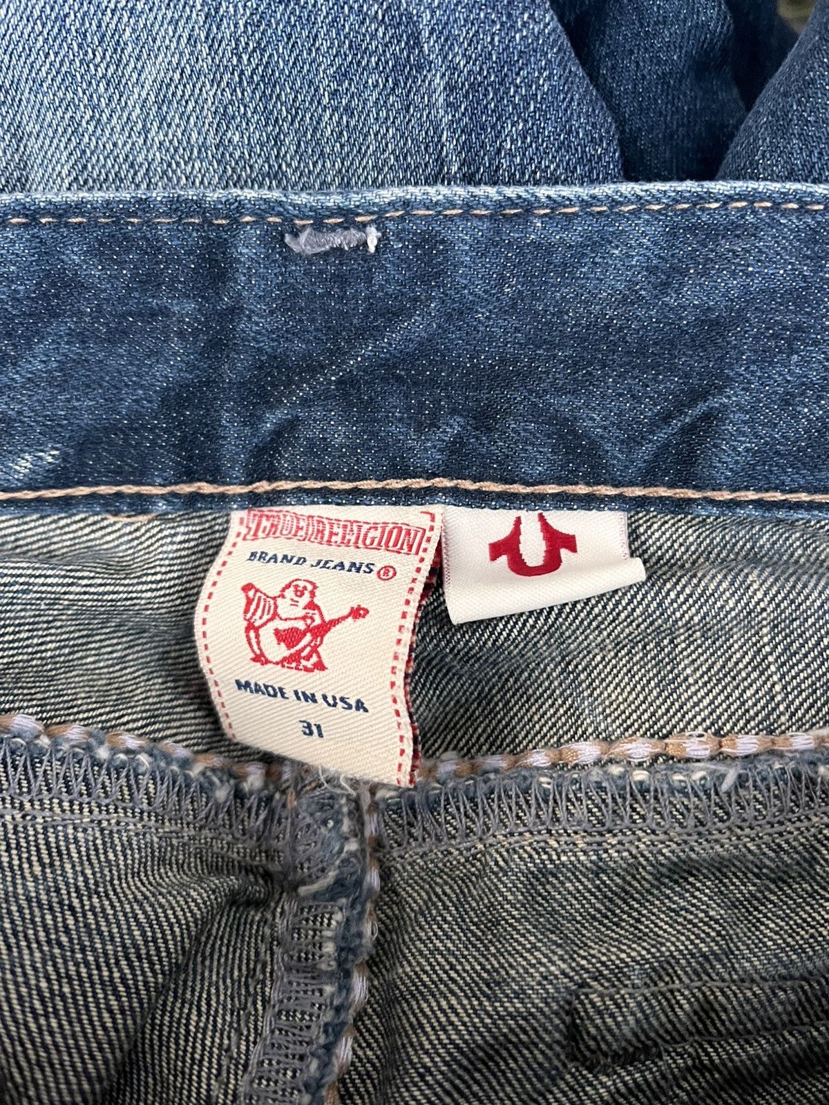 True Religion True Religion Japanese Jeans White Stitch Denim Rare Vintage Size US 31 - 10 Thumbnail