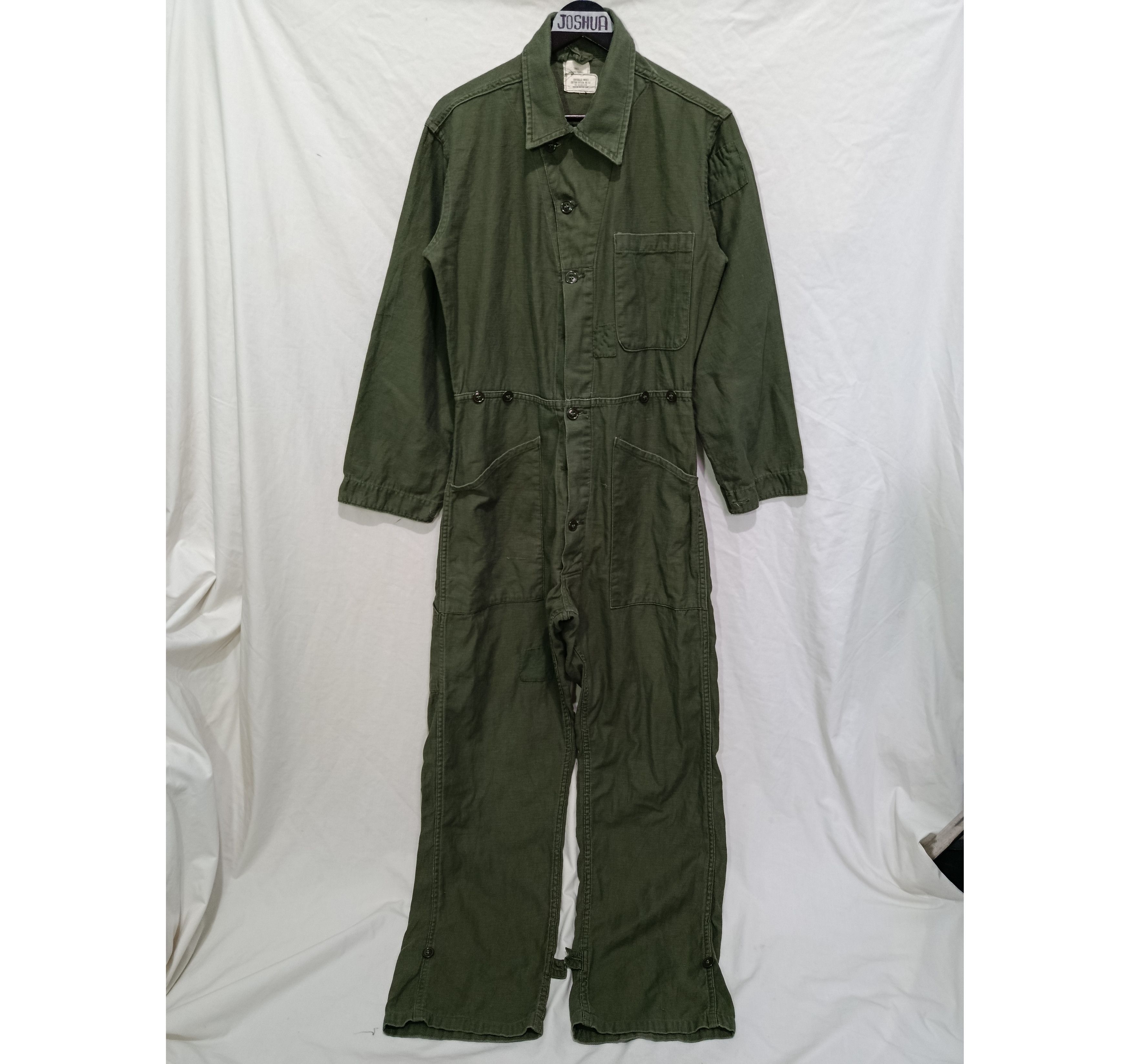 Vintage Vintage 60s US Army OG-107 coverall jumpsuit Size US 30 / EU 46 - 1 Thumbnail