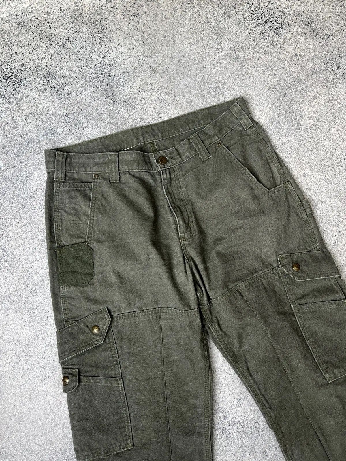 Carhartt × Vintage Vintage CARHARTT RELAXED RIPSTOP CARGO DOUBLE KNEE PANTS Size US 34 / EU 50 - 6 Thumbnail