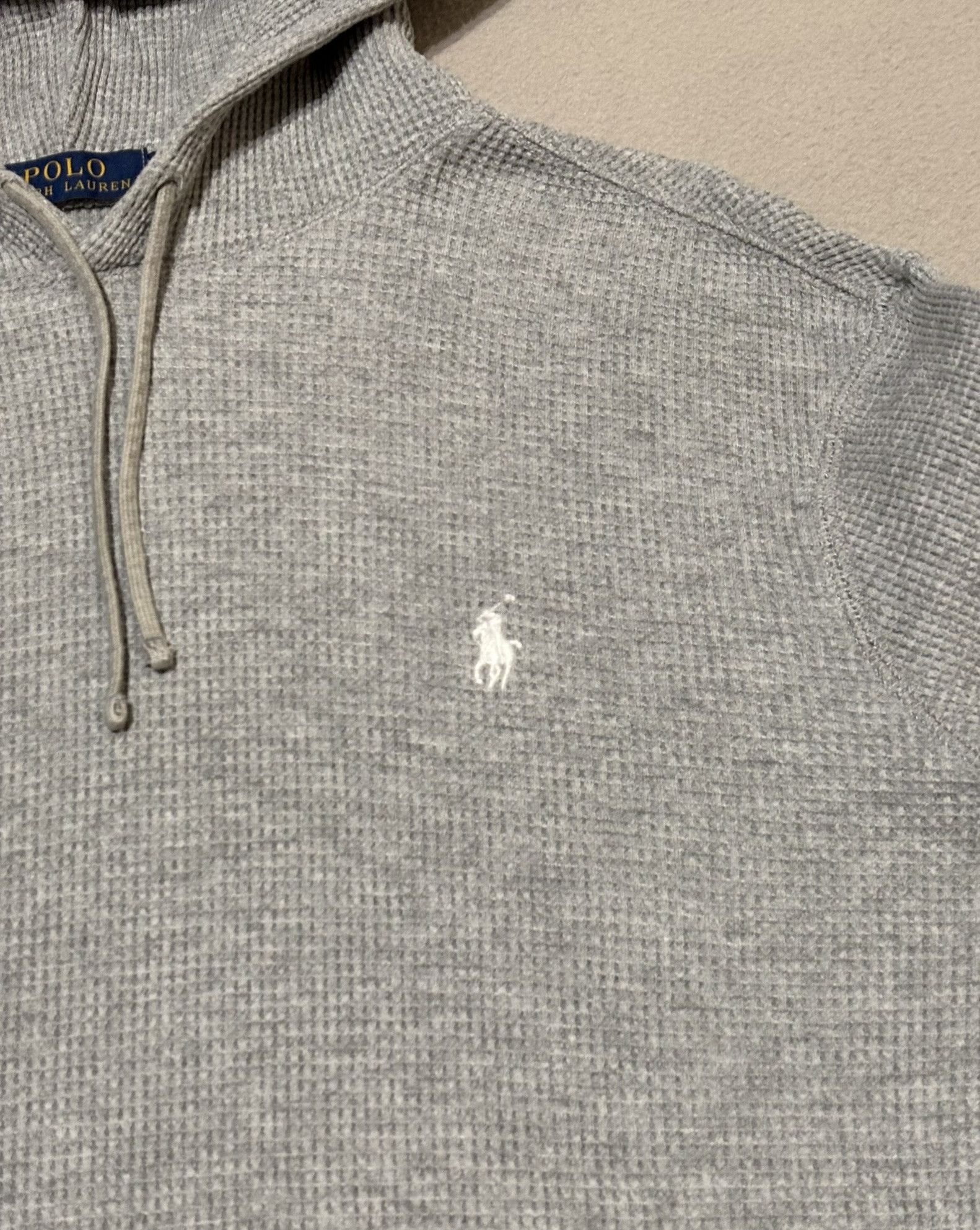 Polo Ralph Lauren Polo Ralph Lauren Thermal Gray Hoodie Large Size US L / EU 52-54 / 3 - 6 Thumbnail