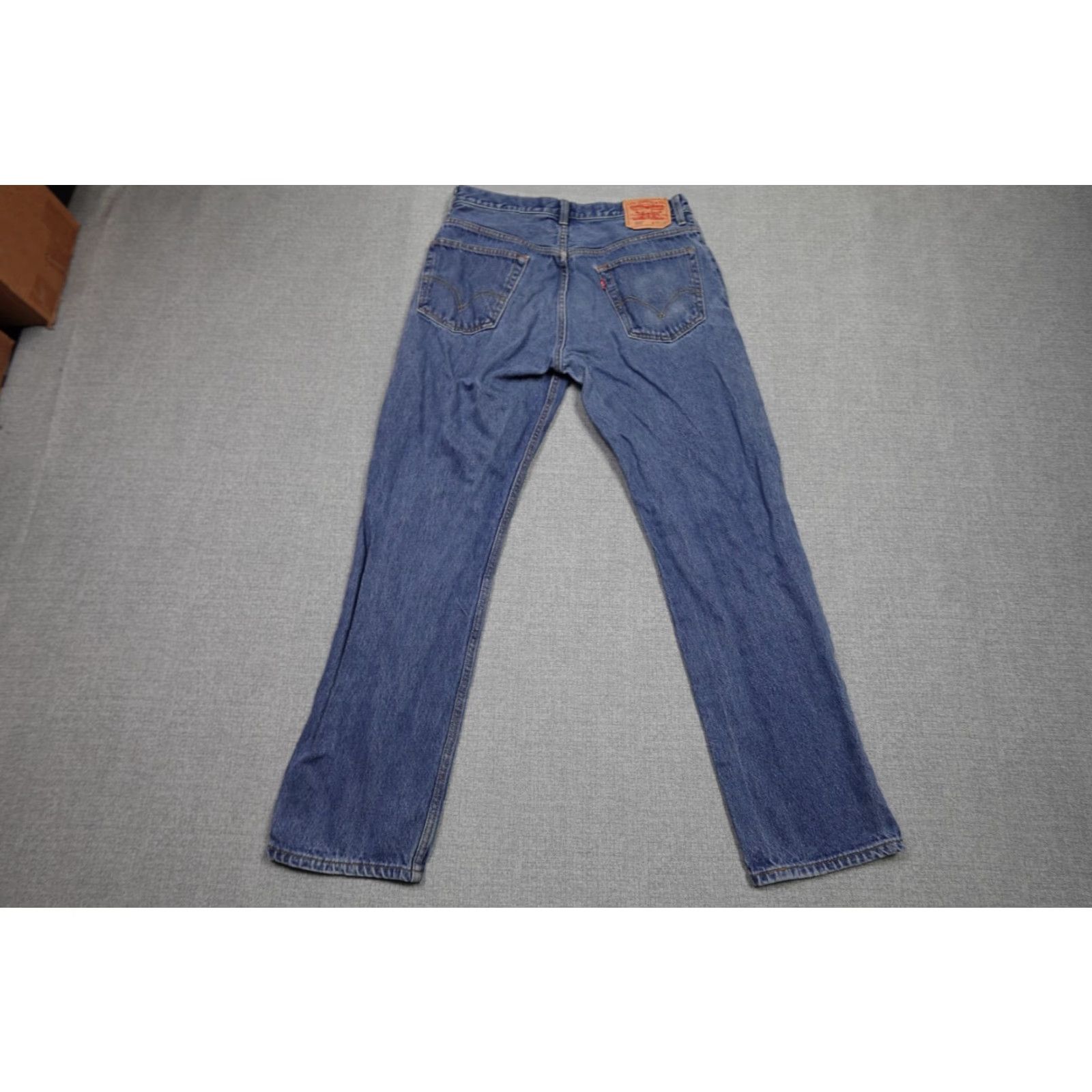 Levi's Levi's 505 Jeans Mens 34x32 Blue Regular Fit Straight Leg Dark Wash Western Size US 34 / EU 50 - 4 Thumbnail
