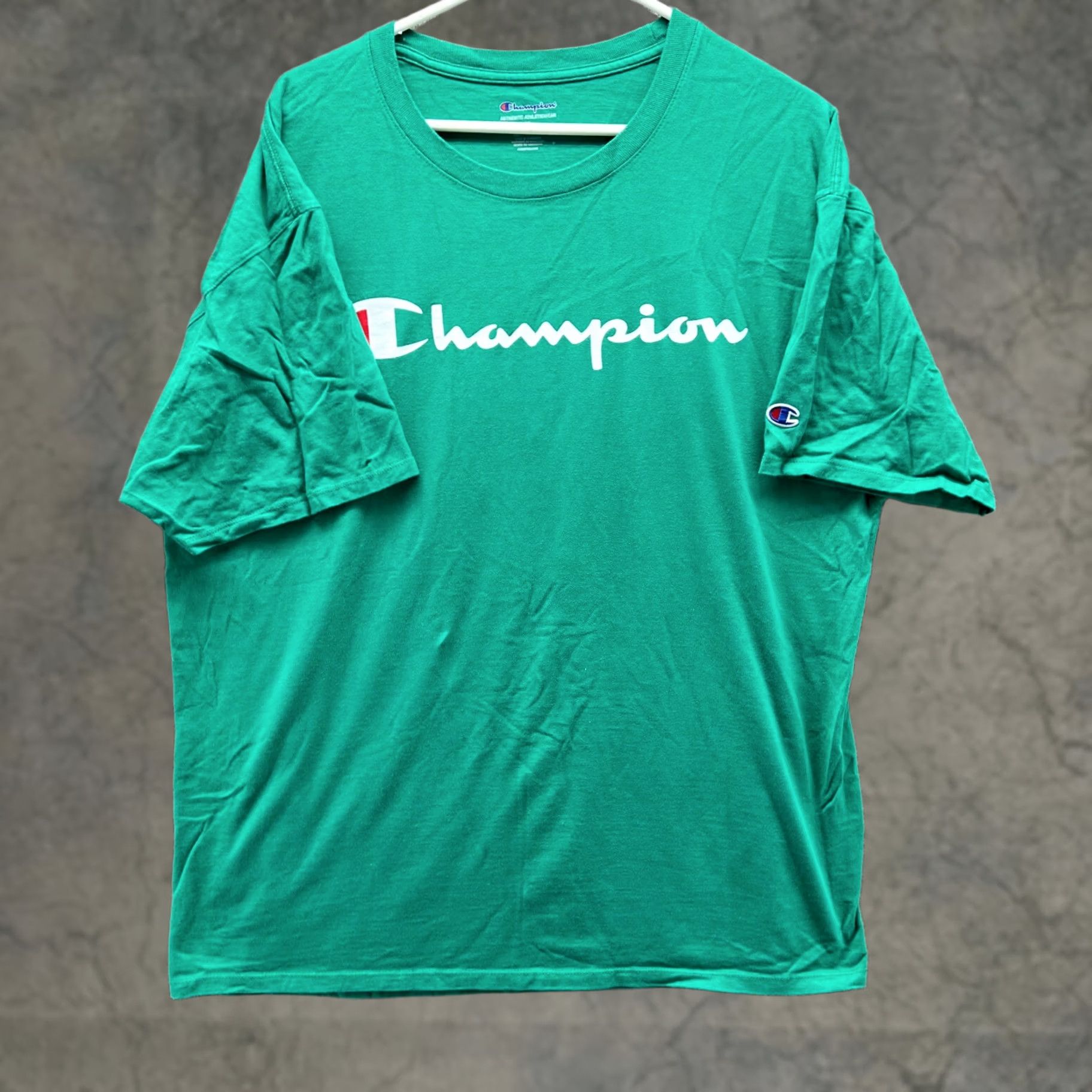 Champion VINTAGE Champion Shirt Mens XL Green Graphic Athletic Tee Logo C Logo Shirt Size US XL / EU 56 / 4 - 1 Thumbnail