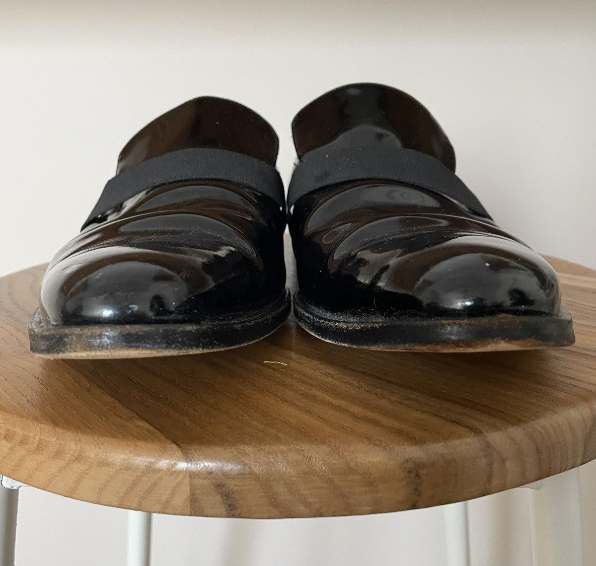 Designer × Helmut Lang × Vintage Vintage Real Helmut Lang Tuxedo Slip On Loafers size 11 Size US 11 / EU 44 - 4 Thumbnail