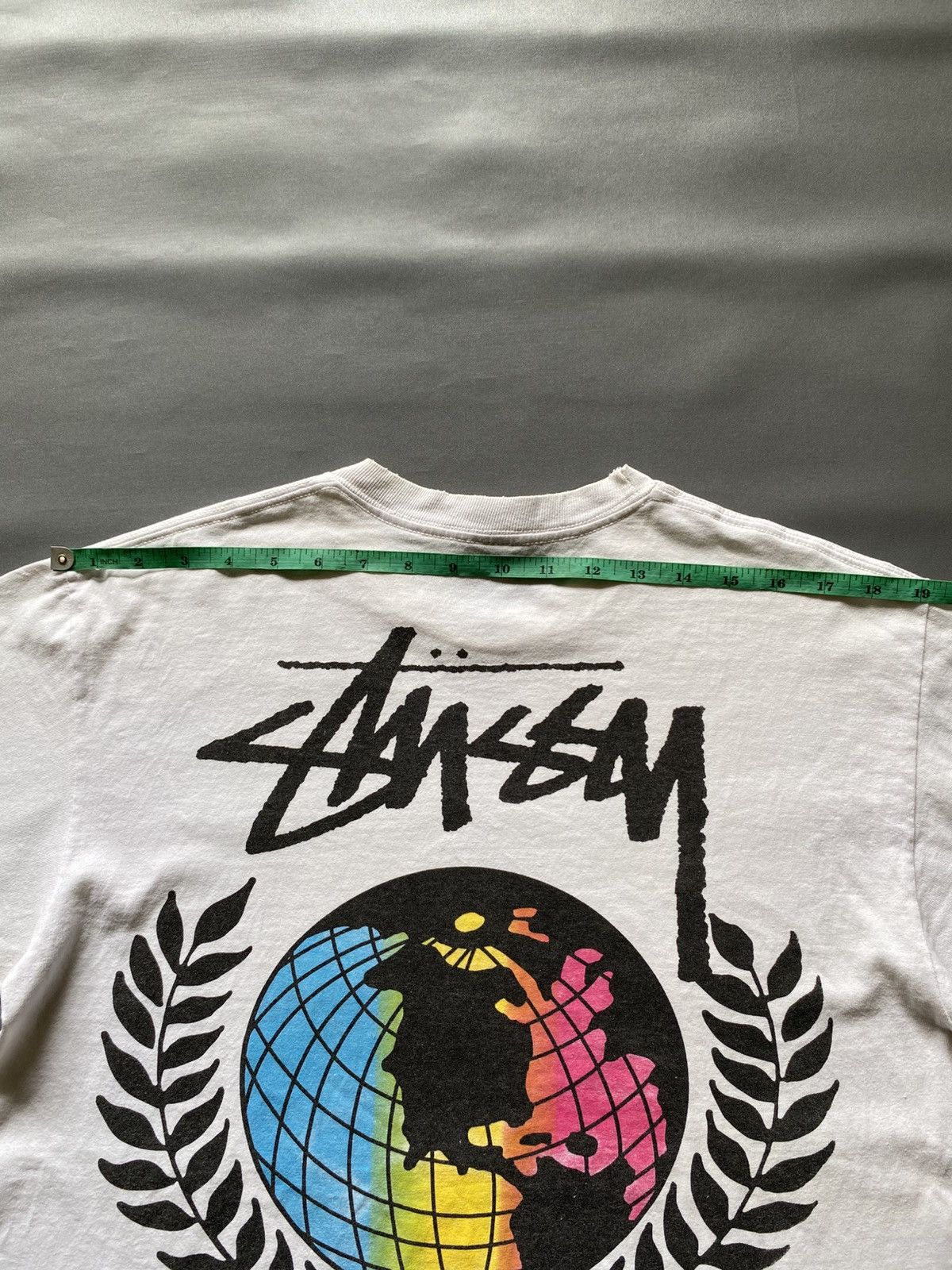 Stussy Vintage Stussy Globe Earth Distressed Tshirt Size US M / EU 48-50 / 2 - 10 Thumbnail