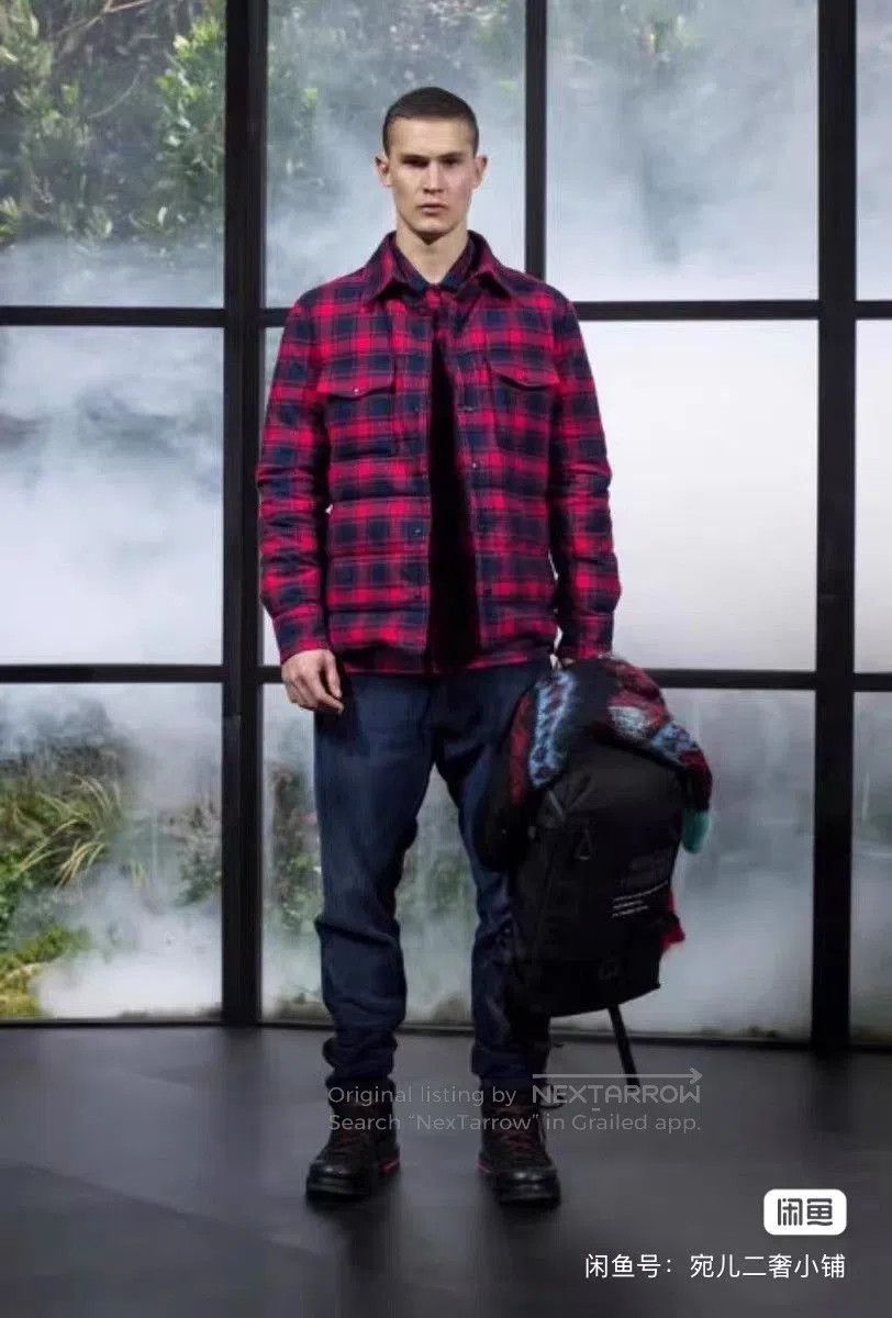 Fragment Design FRAGMENT x MONCLER Red Plaid Down Shirt. Size US L / EU 52-54 / 3 - 9 Thumbnail