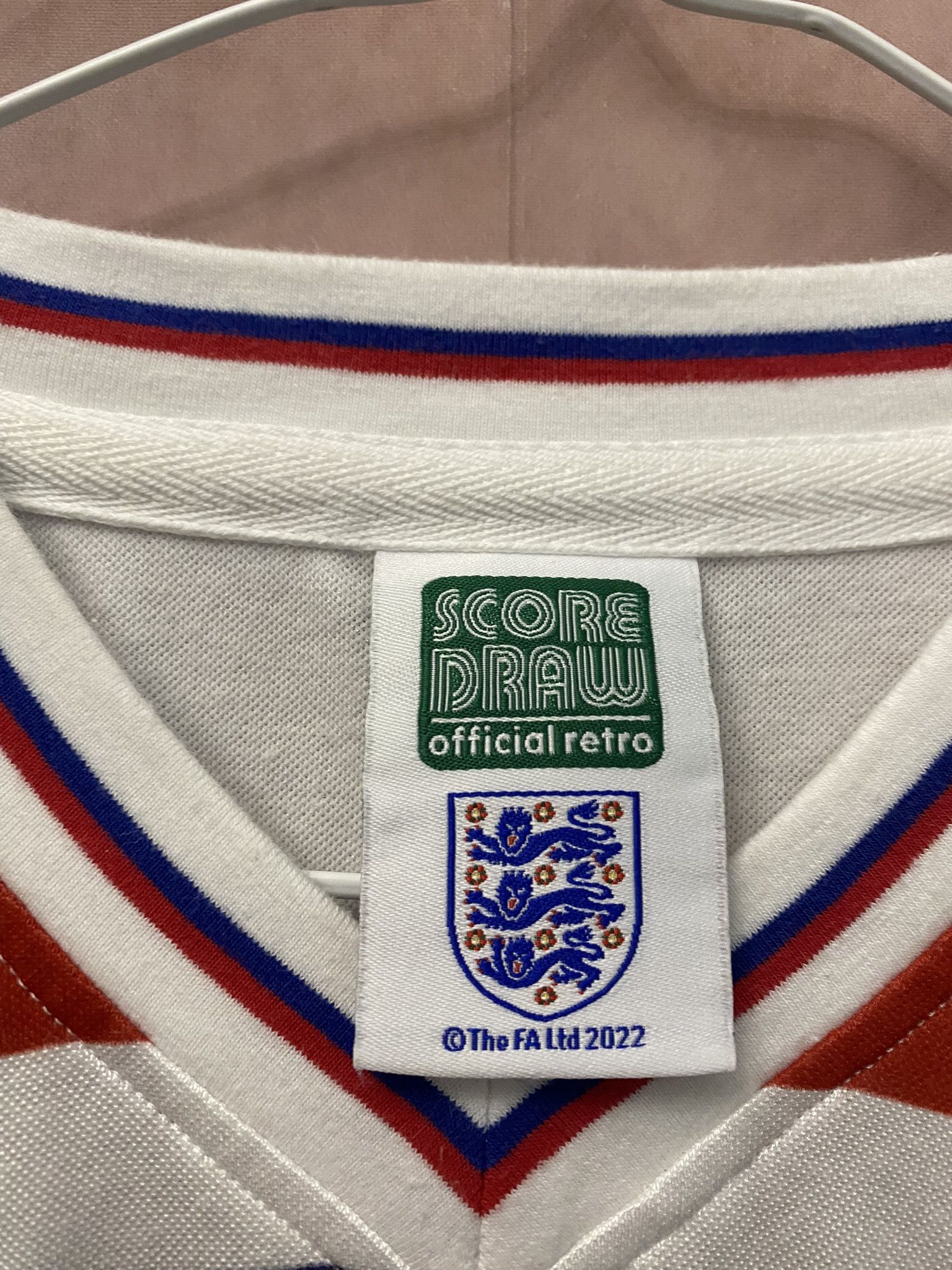 Vintage ENGLAND TEAM 1980/1983 FOOTBALL SHIRT JERSEY HOME SCORE DRAW Size US S / EU 44-46 / 1 - 3 Thumbnail