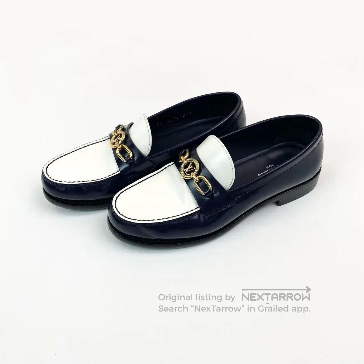 Louis Vuitton Louis Vuitton Color-blocked gold label loafers| Size US 5.5 / IT 35.5 - 1 Thumbnail