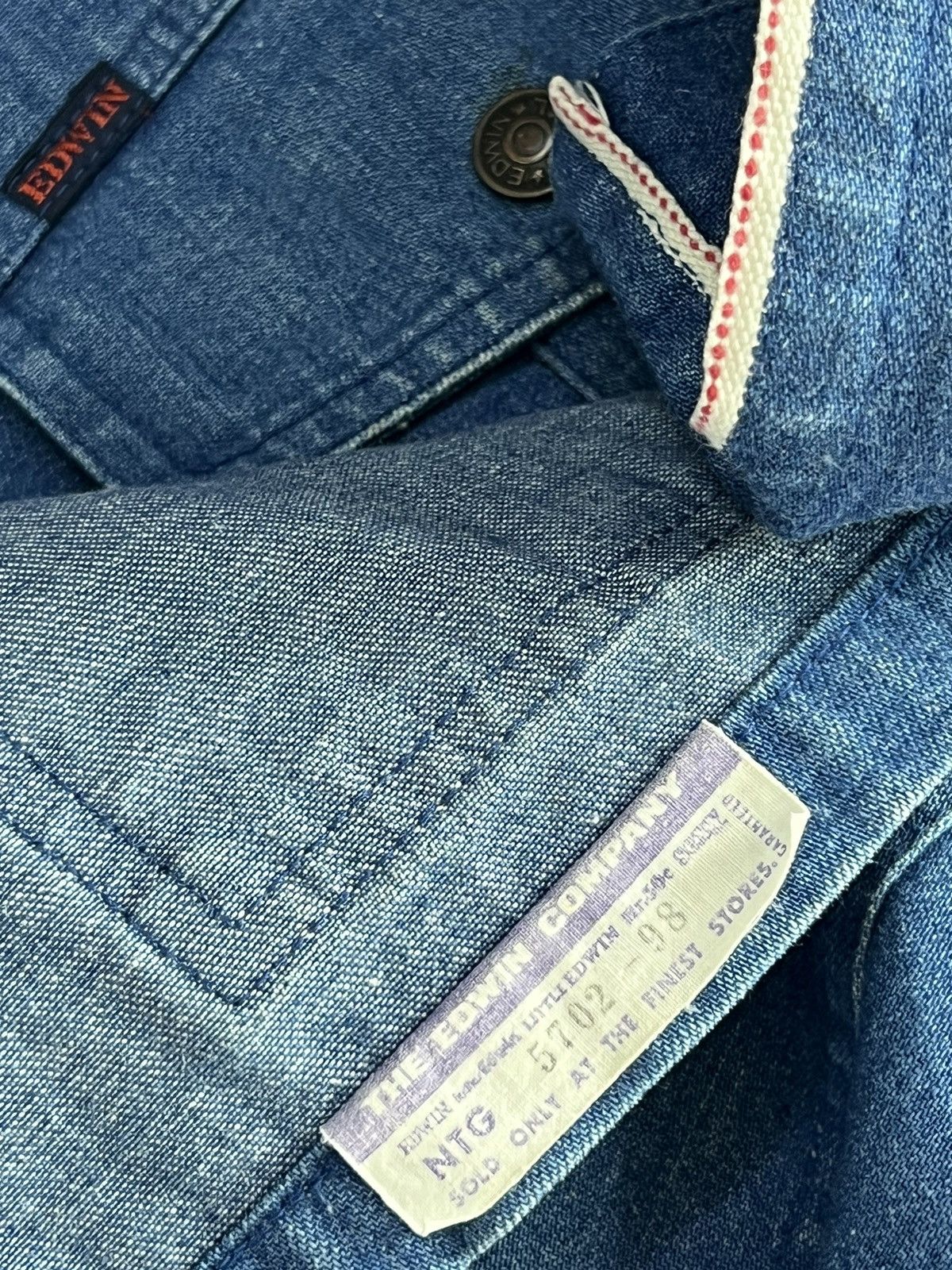 Edwin RARE 90s Vintage Edwin “i am rich man” Chore Denim Jacket Size US L / EU 52-54 / 3 - 9 Thumbnail