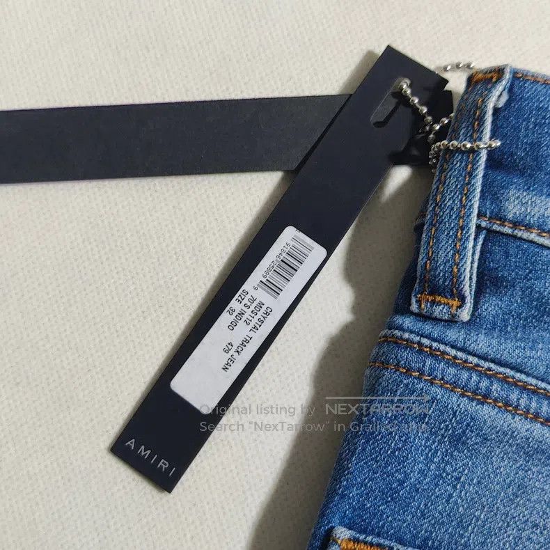 Amiri Amiri Size 32 Sidebar rhinestone blue jeans Size US 32 / EU 48 - 6 Thumbnail