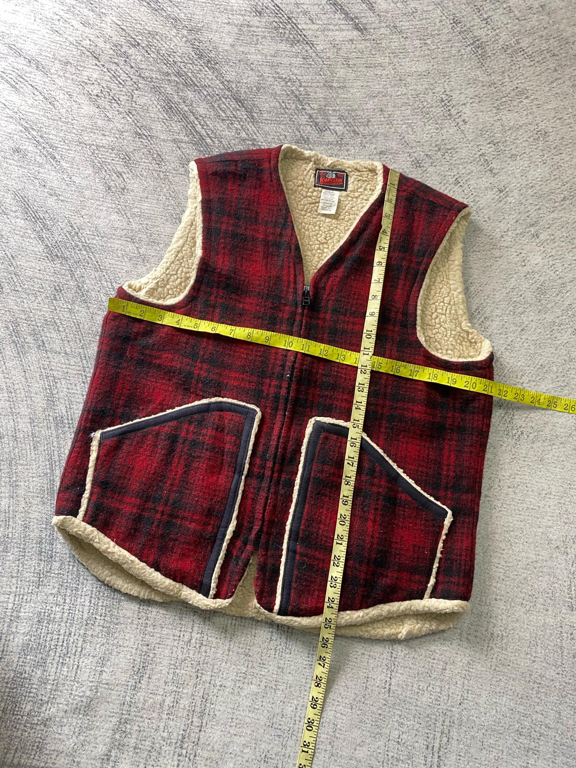 Johnson Woolen Mills Johnson Woolen Mills Plaid Sherpa Lined Vest Size US M / EU 48-50 / 2 - 10 Thumbnail