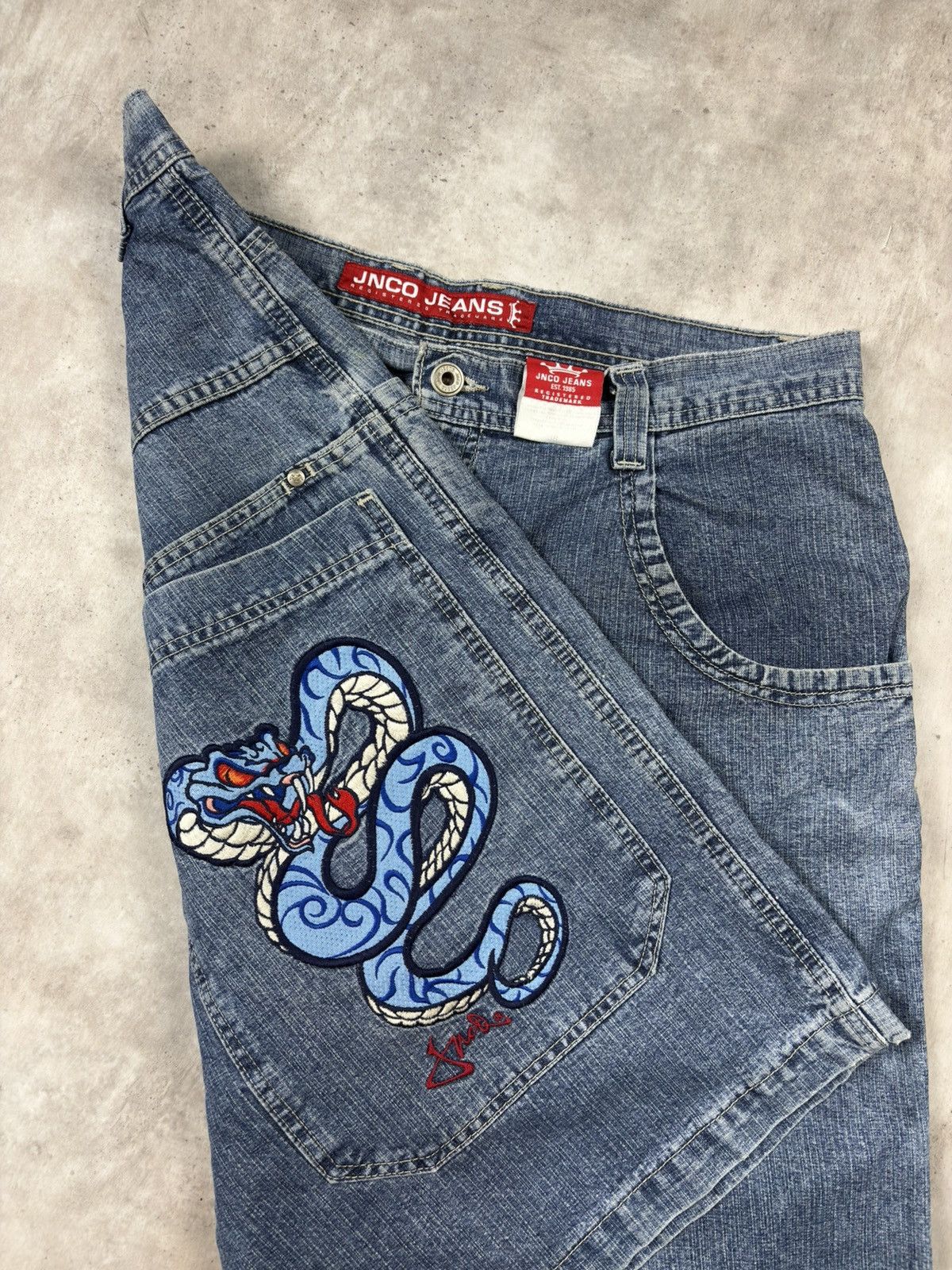 JNCO Vintage JNCO Snake Baggy Jorts — Size 38 (RARE SIZE) Size US 38 / EU 54 - 4 Thumbnail