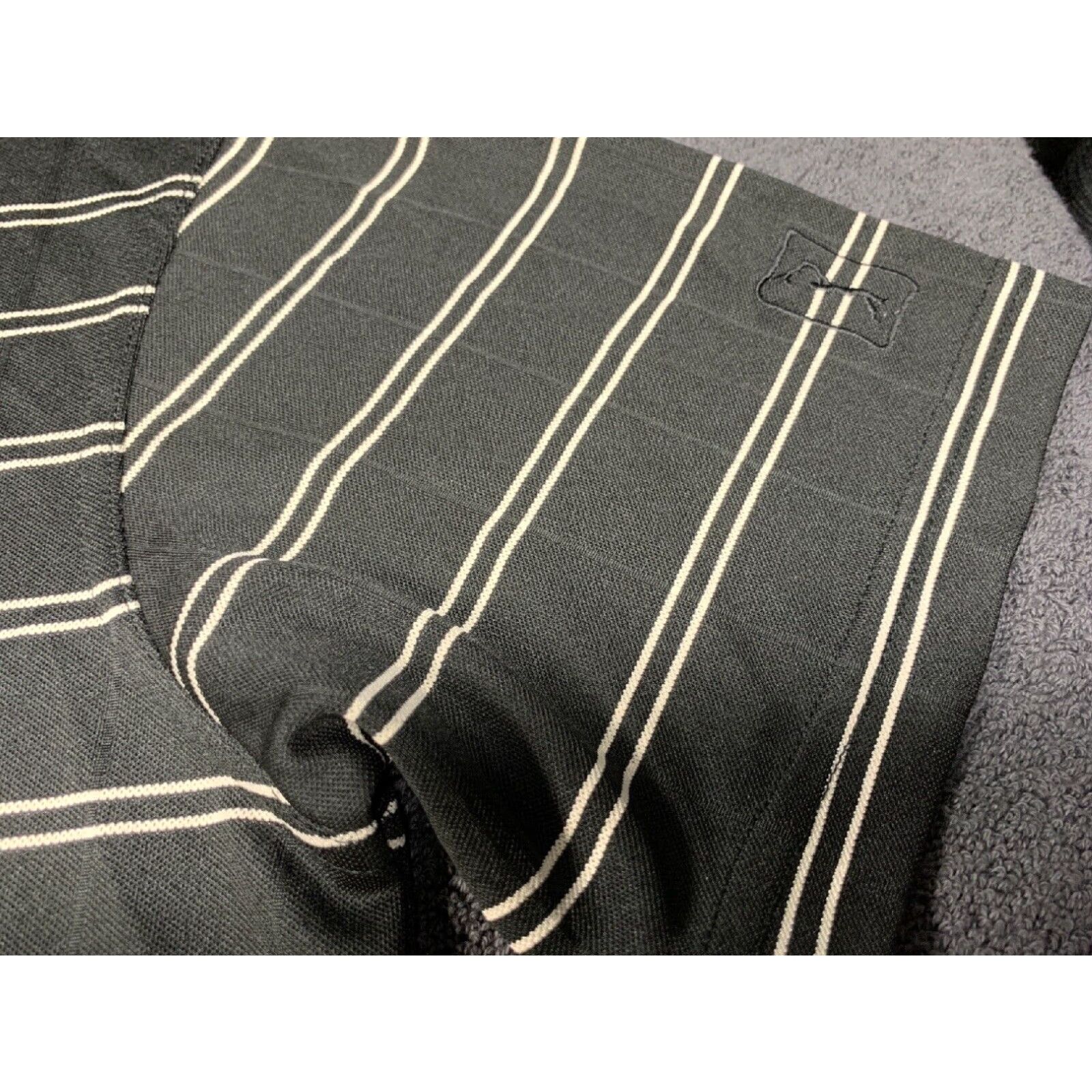 PGA Tour PGA Tour Black Striped Men's Short Sleeve Polo Shirt - Medium Size US XL / EU 56 / 4 - 6 Thumbnail