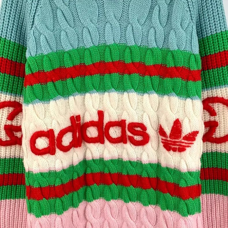 Gucci Gucci x Adidas Colorful Knit Sweater-2506 Size US S / EU 44-46 / 1 - 4 Thumbnail
