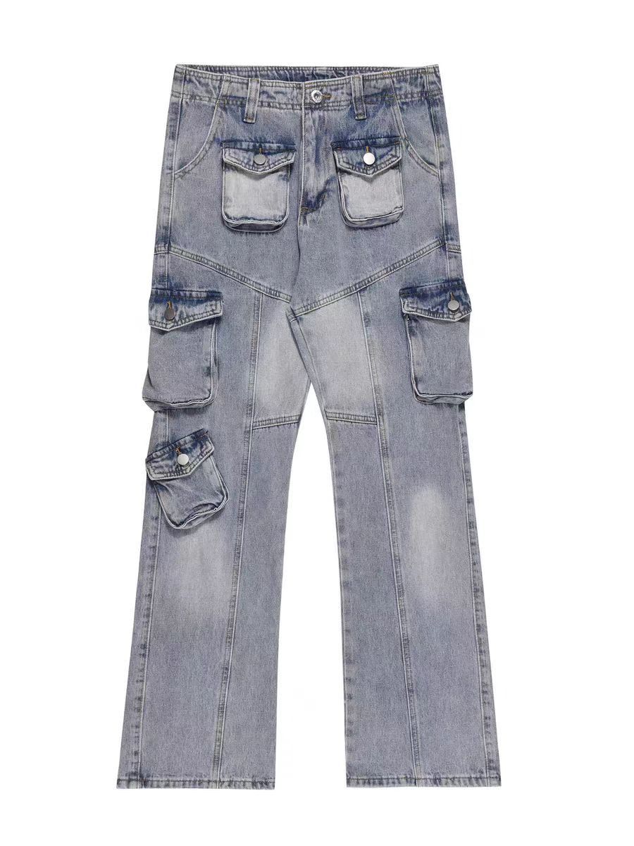 Japanese Brand × Jean High street washed and distressed casual jeans Size US 31 - 5 Thumbnail