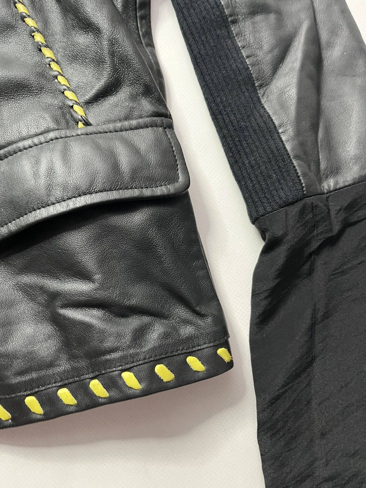 Roberto Cavalli × Vintage Roberto Cavalli Class vintage Leather jacket Size L / US 10 / IT 46 - 7 Thumbnail