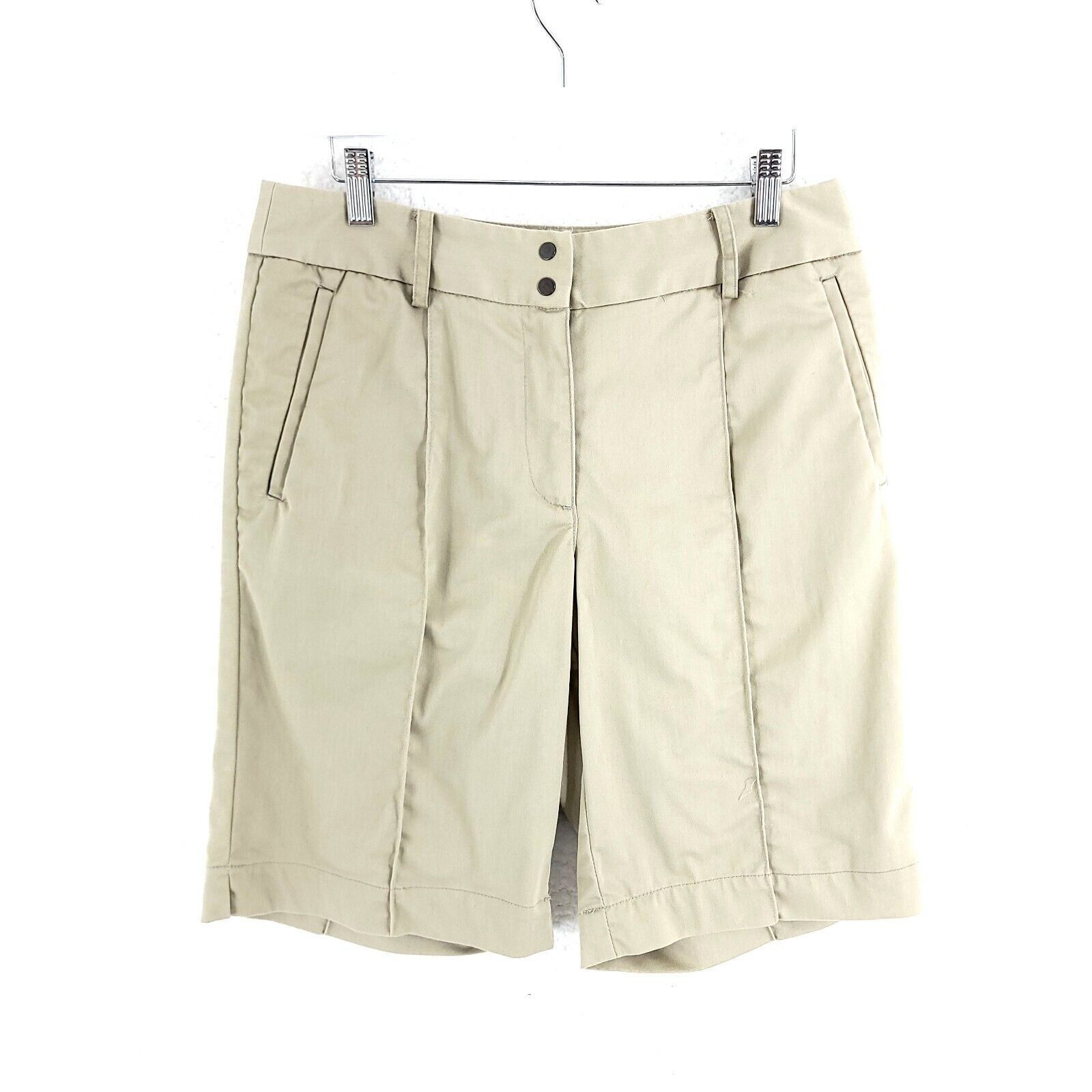 Liz Claiborne Lizwear Liz Claiborne Pleated Chino Tan Mid Rise Shorts Size Size US 31 - 1 Thumbnail