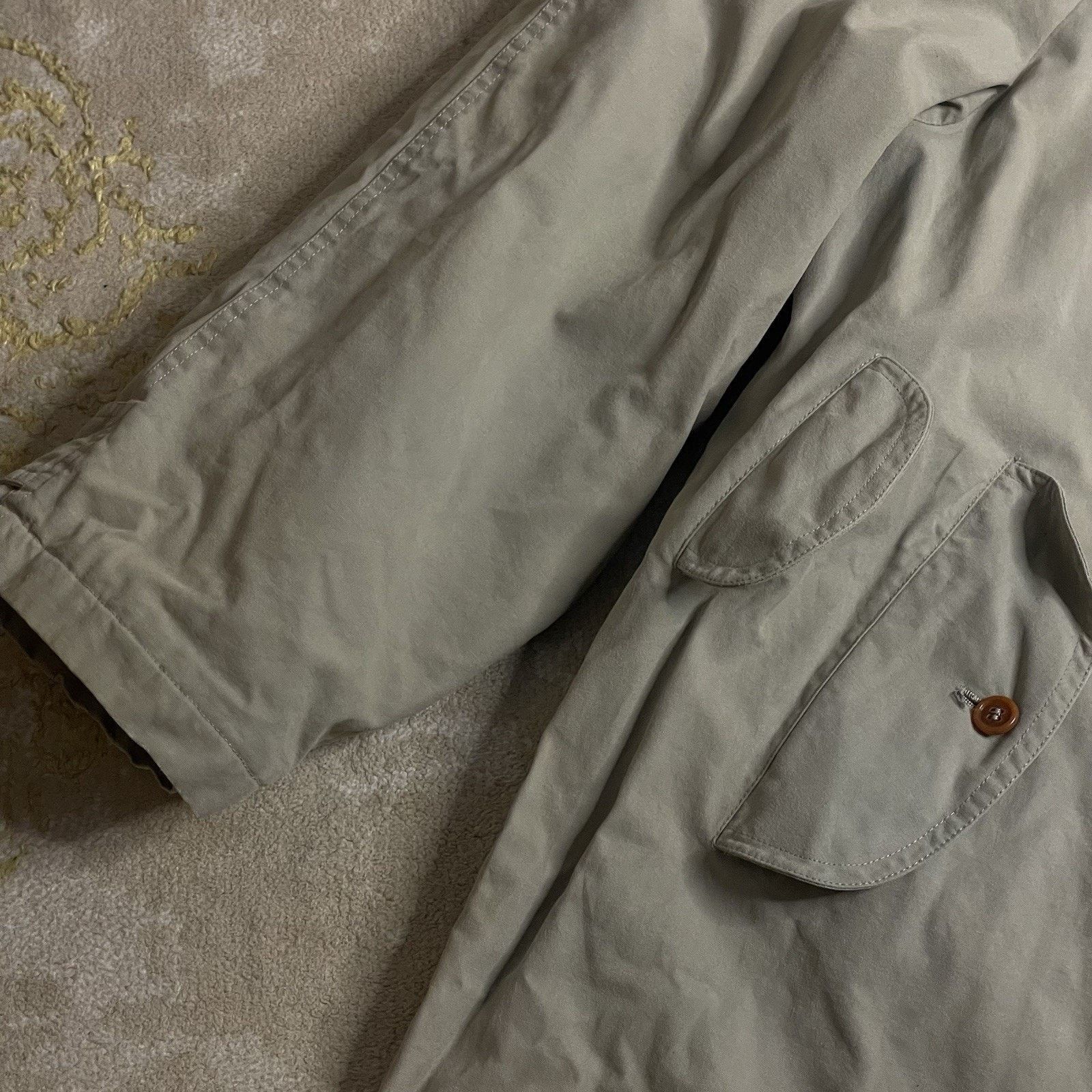 Burberry vintage Burberry Trench Coat winter jacket COTTON WAX Beige Size US L / EU 52-54 / 3 - 8 Thumbnail