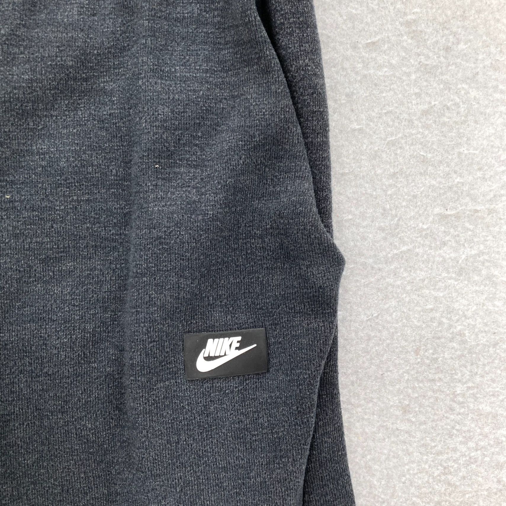 Nike Nike Optic Jogger Pants Mens Medium Dark Gray Fleece Tapered Drawstring Logo Gym Size US 31 - 3 Thumbnail