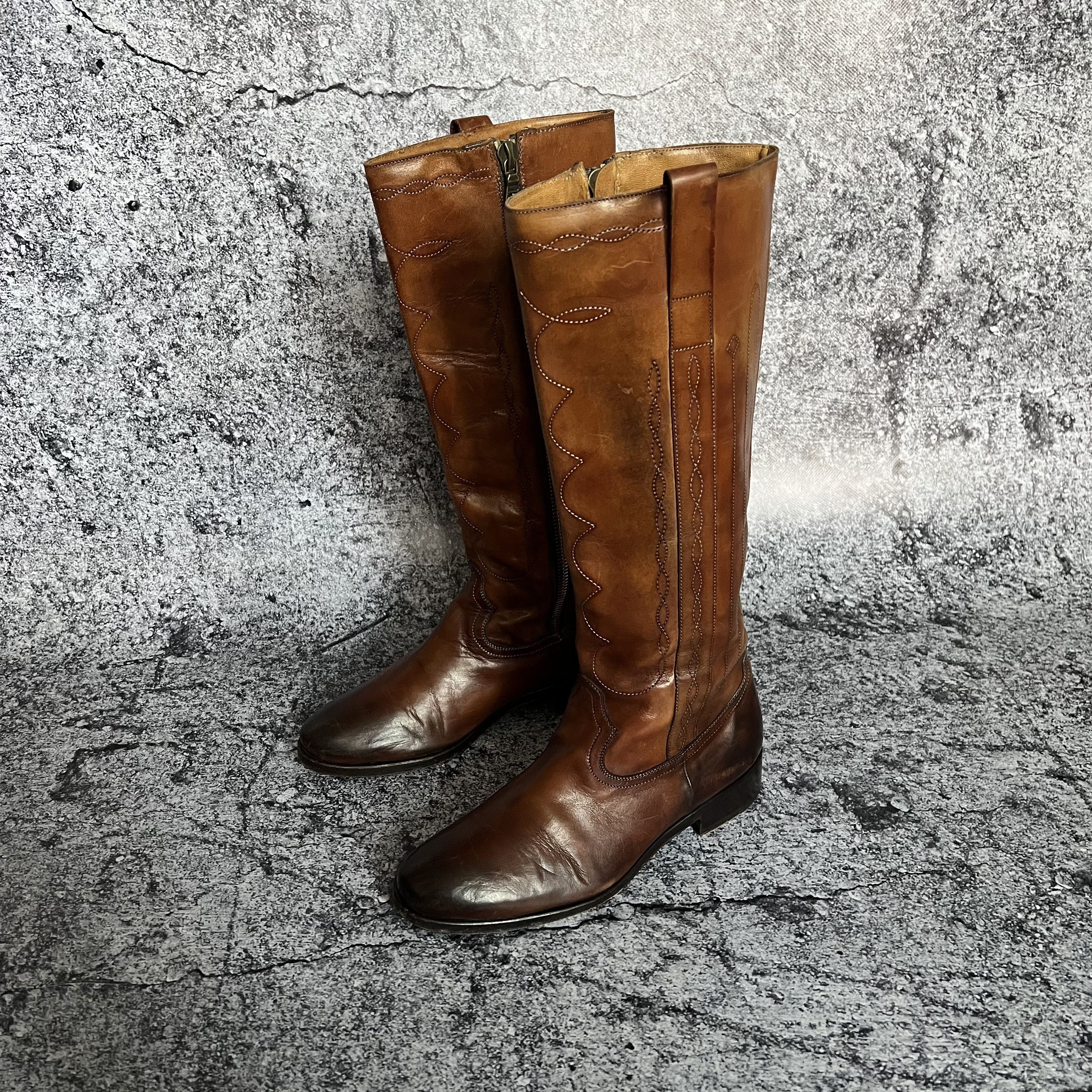Cowboy Equipment Max Verre Neapolis Cowboy Boots Leather Italy Size 7 Size US 7 / IT 37 - 5 Thumbnail