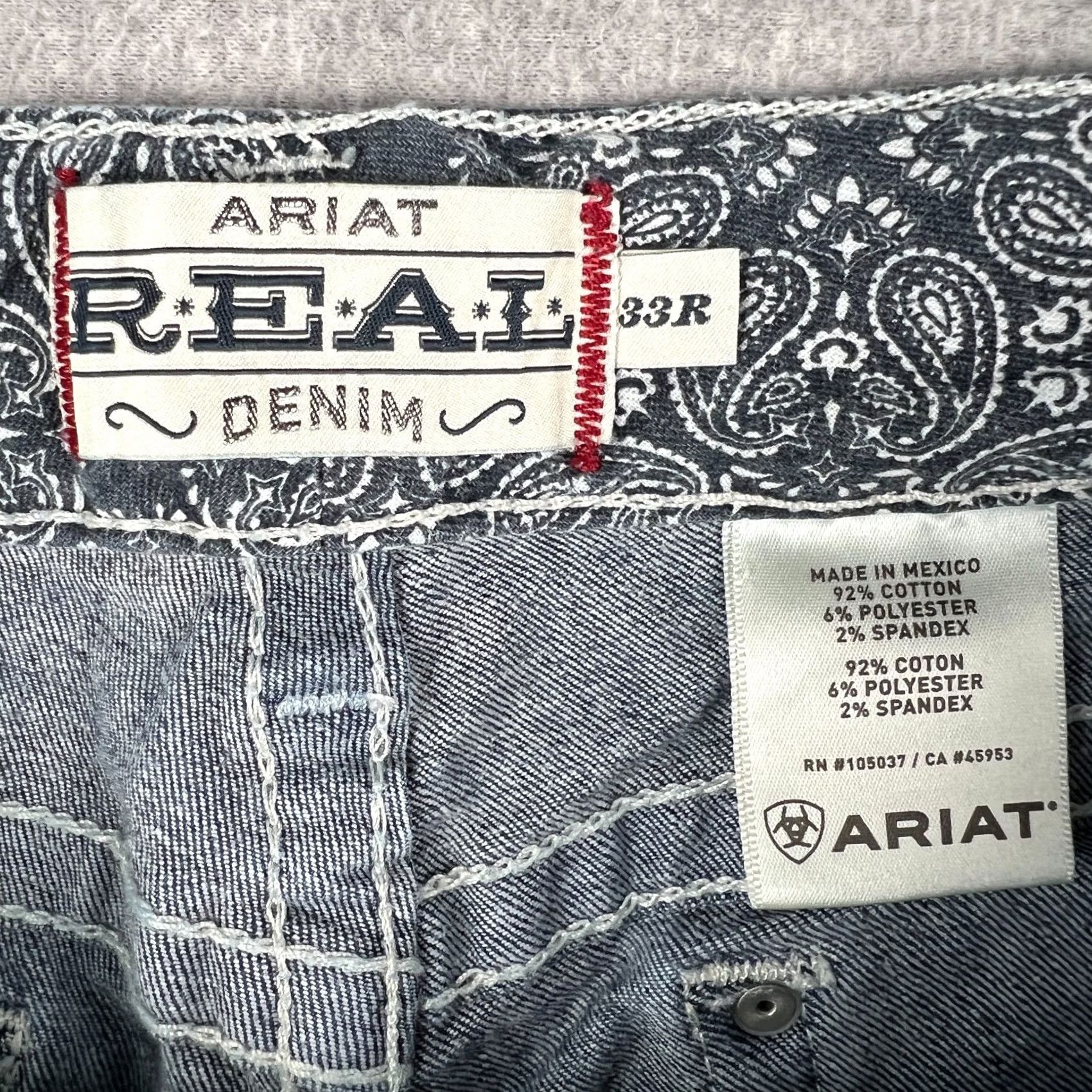 Ariat Ariat REAL Mid Rise Bootcut Jeans Stretch Denim Flap Pockets Blue 33x33 Women Western Size 24" / US 00 / IT 34 - 3 Thumbnail