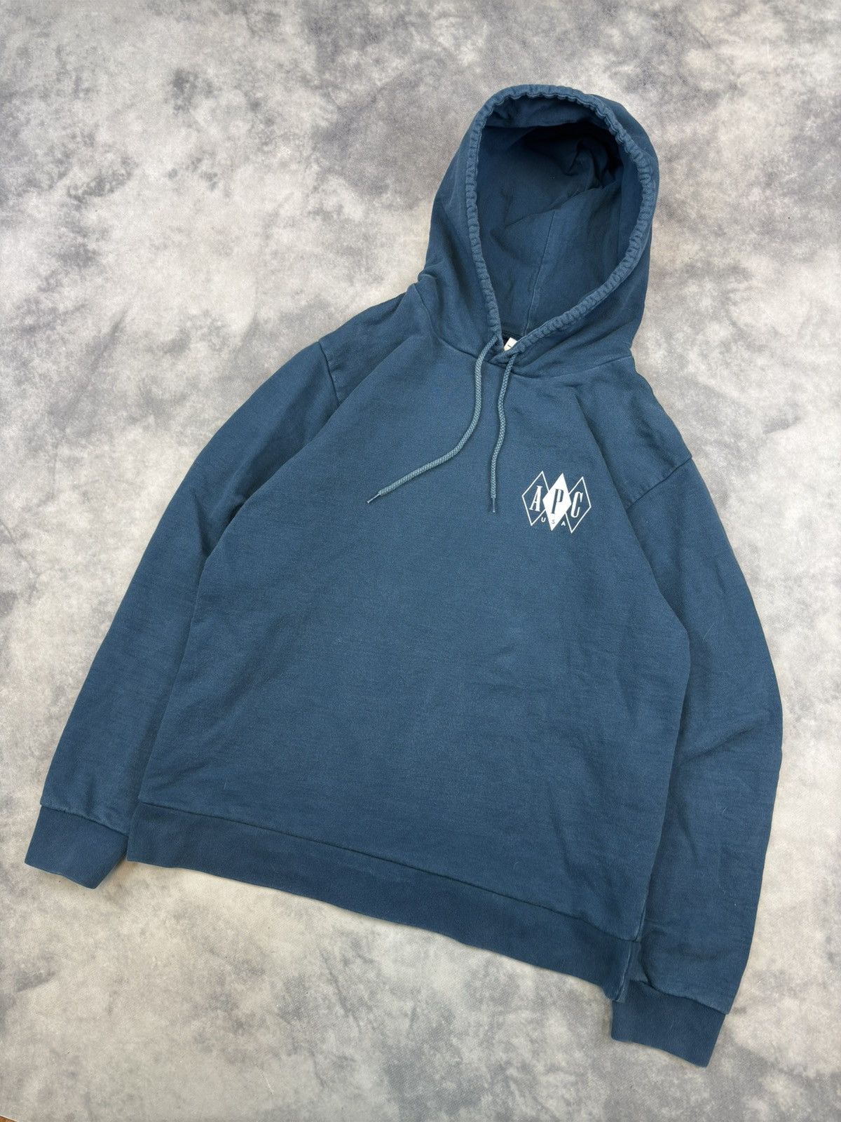 A.P.C. × Vintage Vintage A.P.C US Logo Hoodie Blue Designer Archive Luxury Size US XL / EU 56 / 4 - 1 Thumbnail