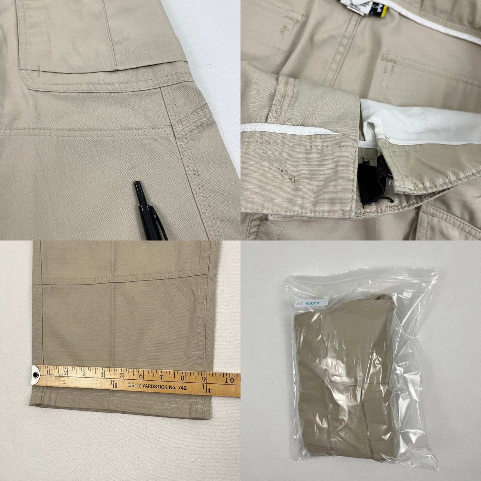 Under Armour Under Armour Tactical Cargo Pants Mens 36 x 28 Brown Utility Ripstop 1230536 Size US 36 / EU 52 - 8 Thumbnail