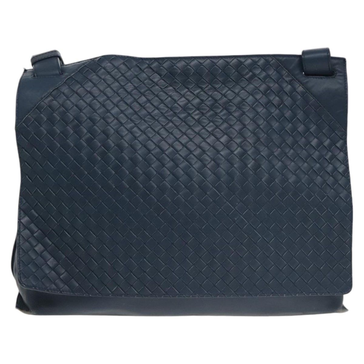 Bottega Veneta Intrecciato Navy Leather Shoulder Bag (Pre-Owned) Size ONE SIZE - 1 Thumbnail