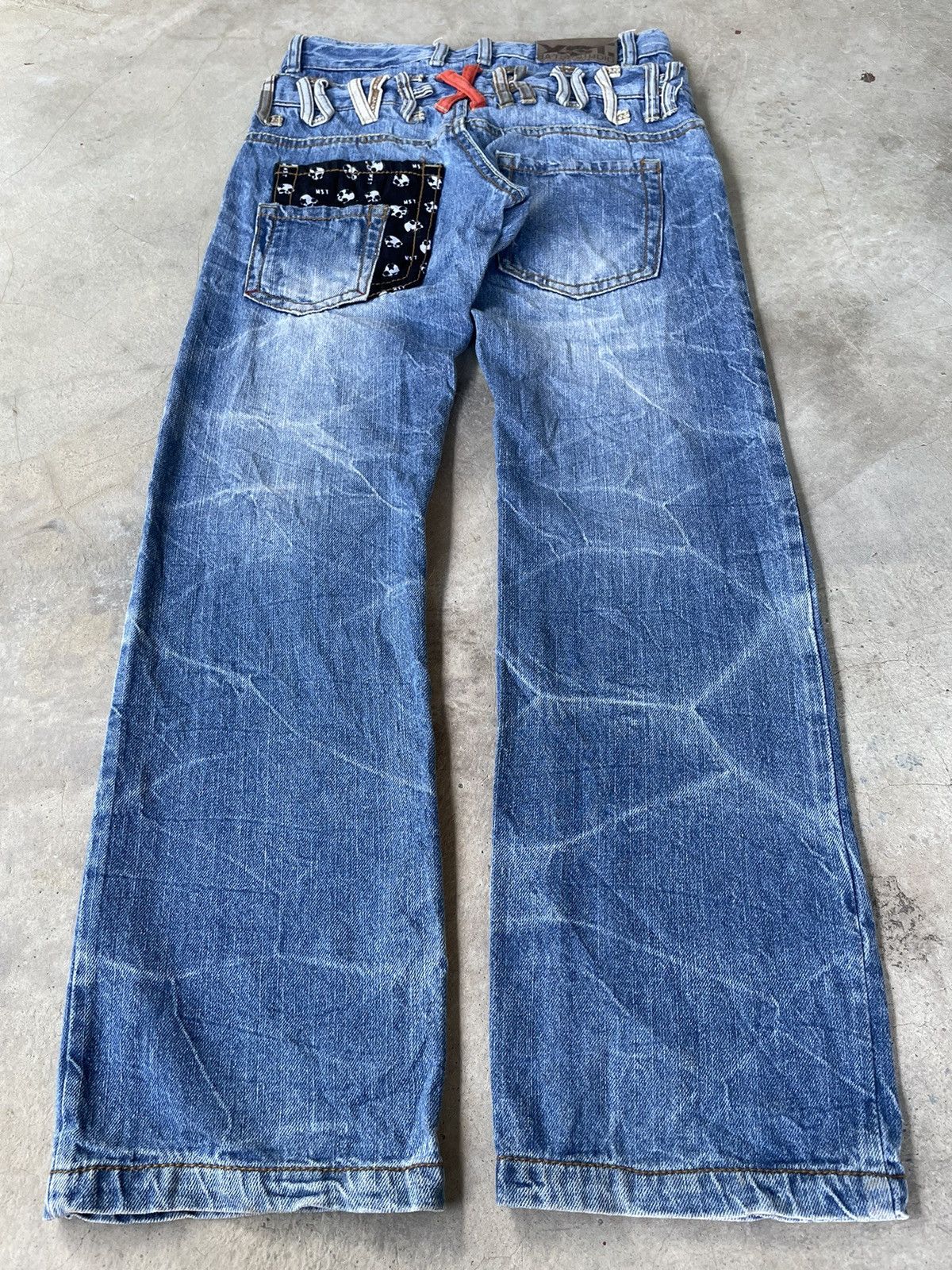 Hysteric Glamour 2000s Batsu Studio Skull Poem Double Waist Punk Jeans Size US 29 - 17 Thumbnail