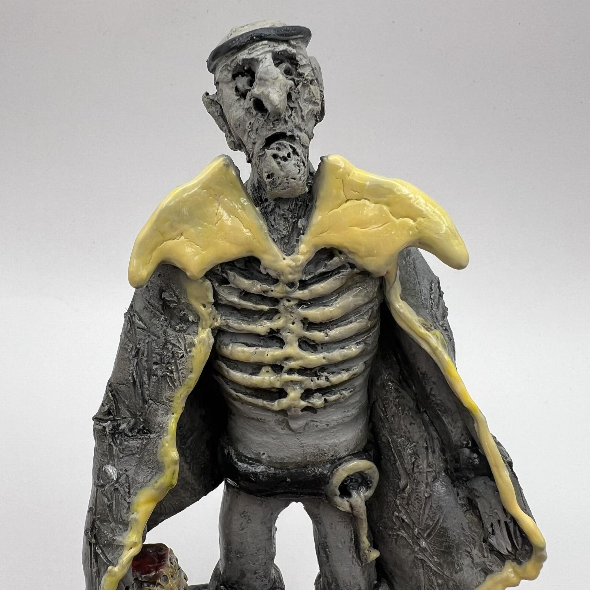 Vintage Ceramic Figurine Skeleton Death Character USSR Cartoon Size ONE SIZE - 3 Thumbnail