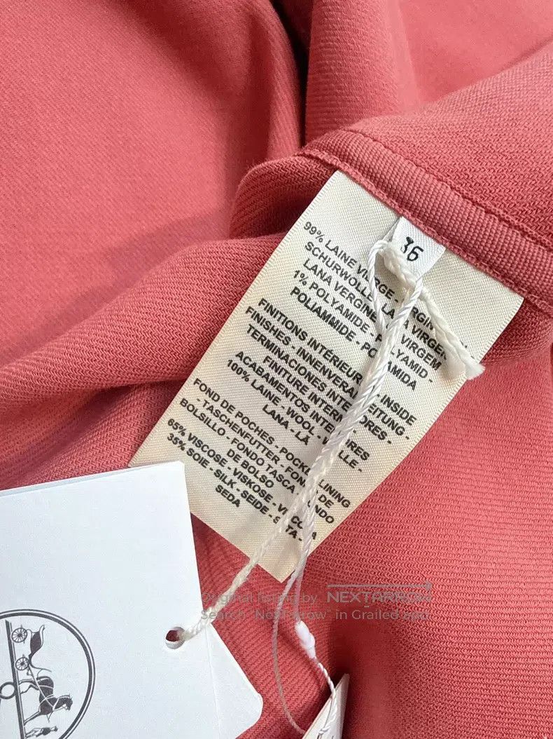 Hermes Hermes Watermelon Red Short Double-Sided Cashmere Cloak Co Size XS / US 0-2 / IT 36-38 - 6 Thumbnail
