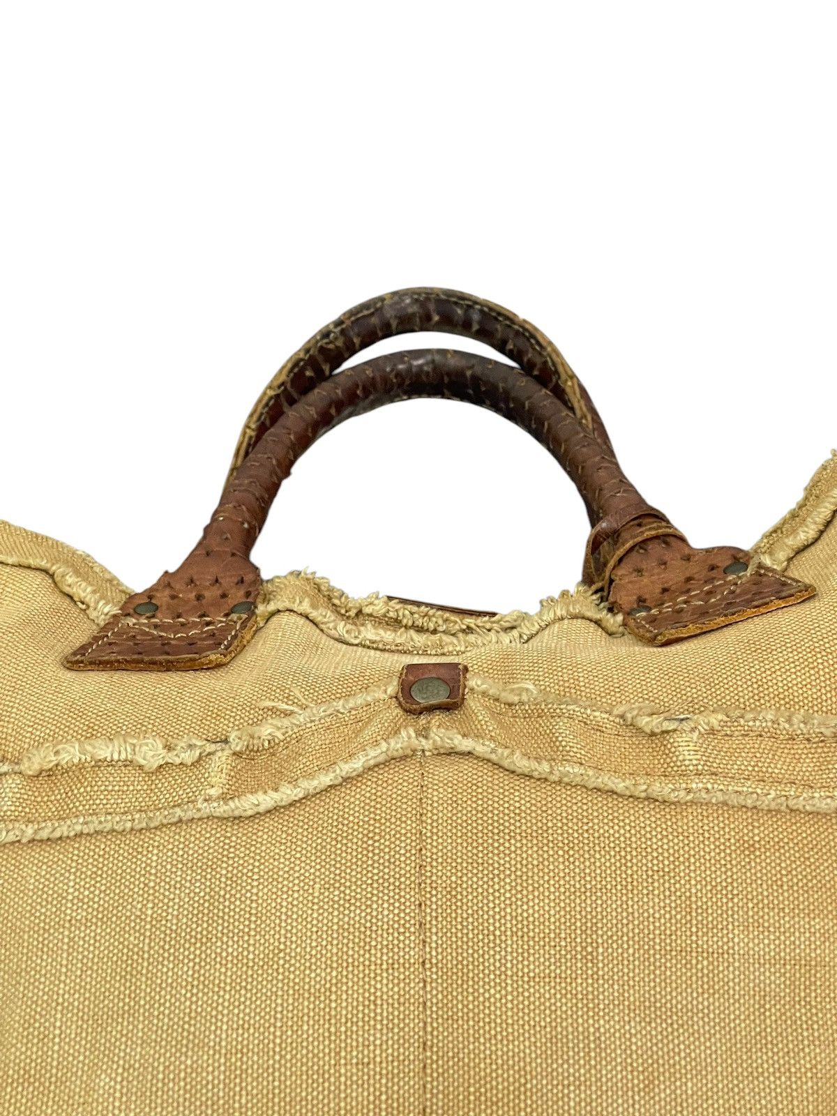 Genuine Leather Leather Cotton Duck Compora Japan Cute Tote Bag 1🟩4 Size ONE SIZE - 17 Thumbnail