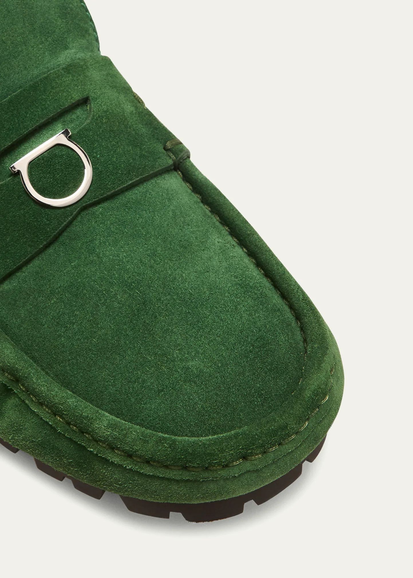 Salvatore Ferragamo o1s1rm0924 Penny Loafers in Inkwell Green Size US 7 / EU 40 - 3 Thumbnail