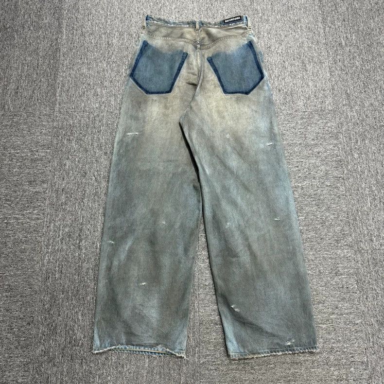 Balenciaga Balenciaga size XS Contrast Pocket Mud Dyed Distressed Cut Size US 27 - 2 Thumbnail
